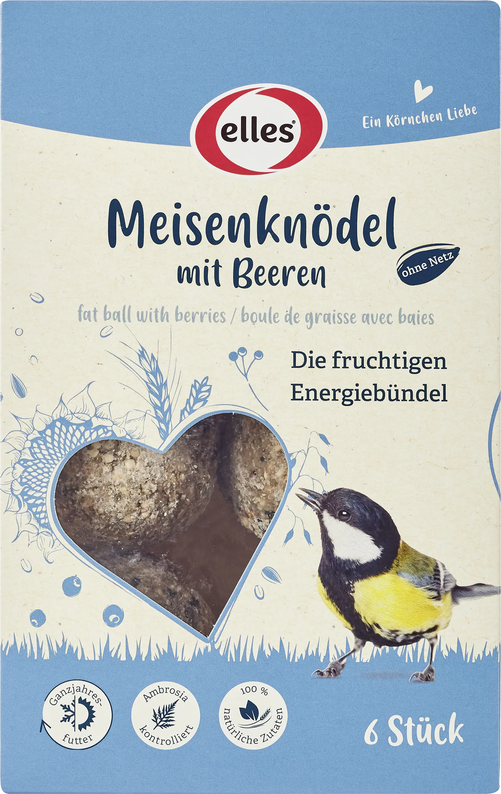 Elles Meisenknödel ohne Netz mit Beeren 6 Stück