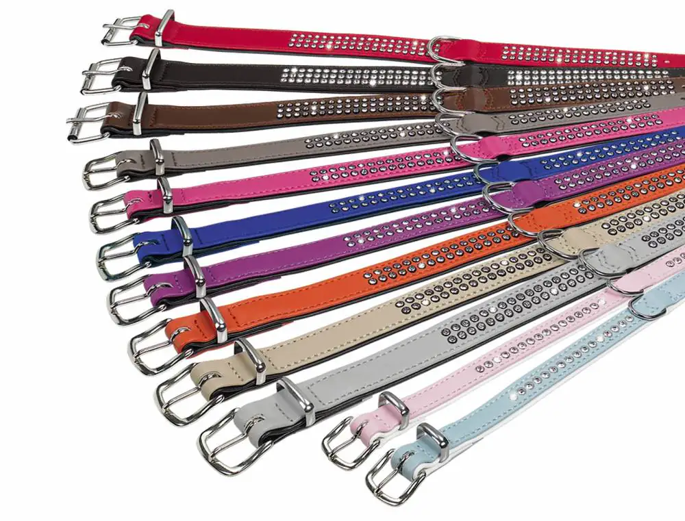 Nobby Halsband Crystal rot