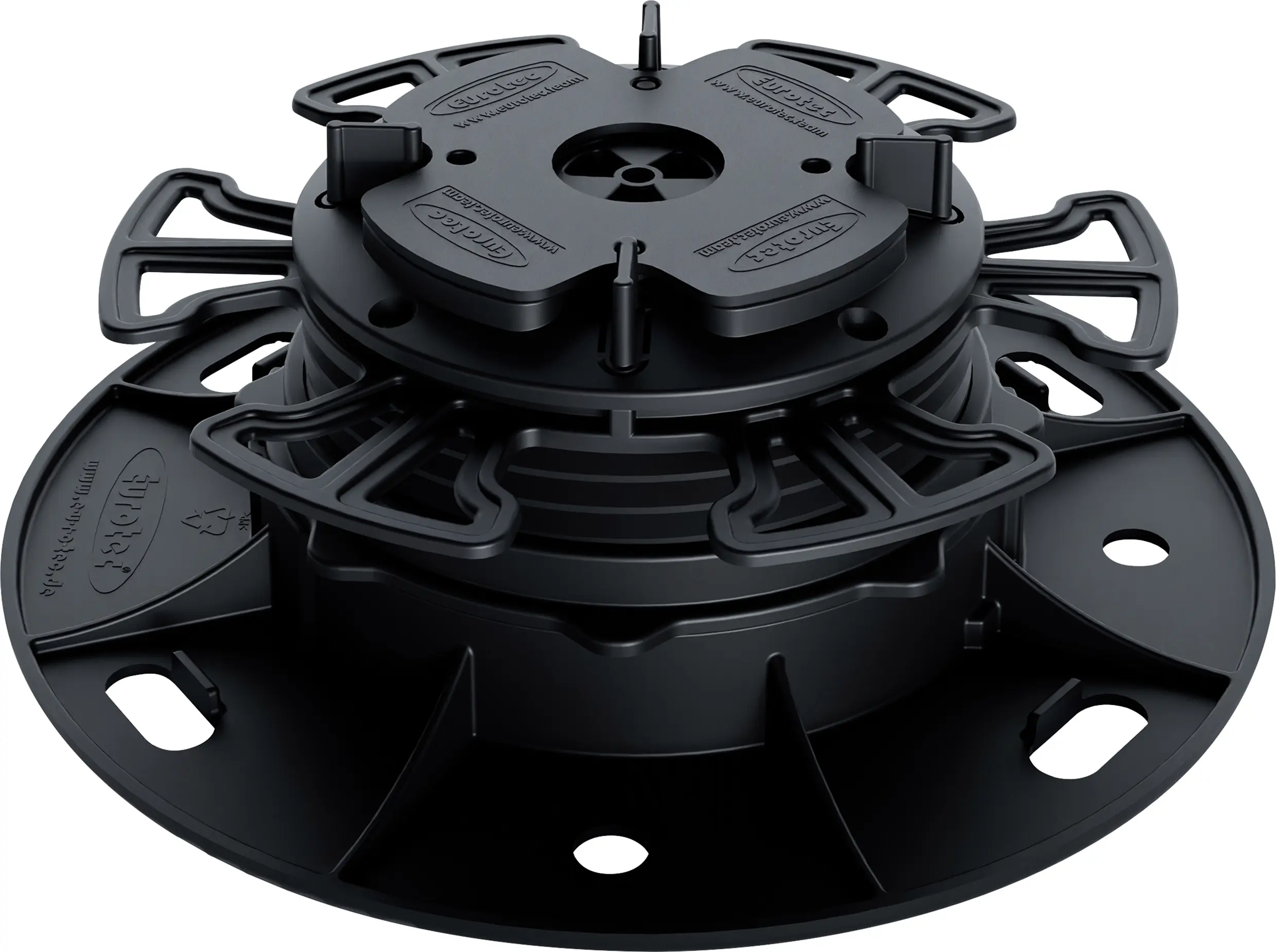 HS Terra Terrassenfuß Pro Cera S Aufbauhöhe 50,3 - 65,8 mm schwarz