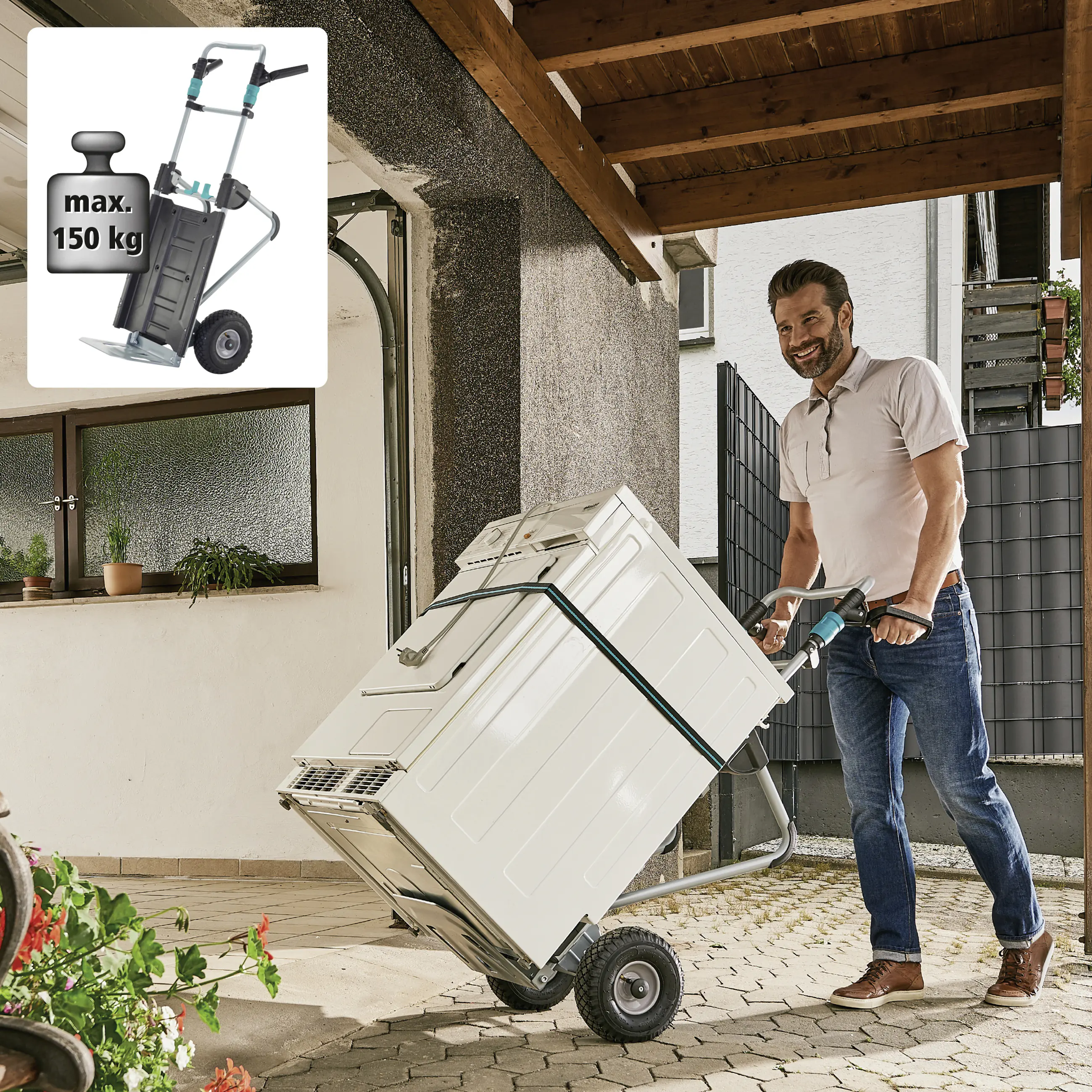 Wolfcraft Transportsystem TS 2500 klappbare Sackkarre & Schubwagen