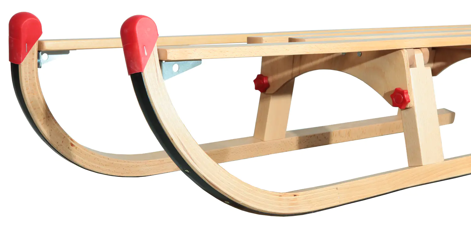 Holz-Faltschlitten klappbar 110 cm mit Zugseil