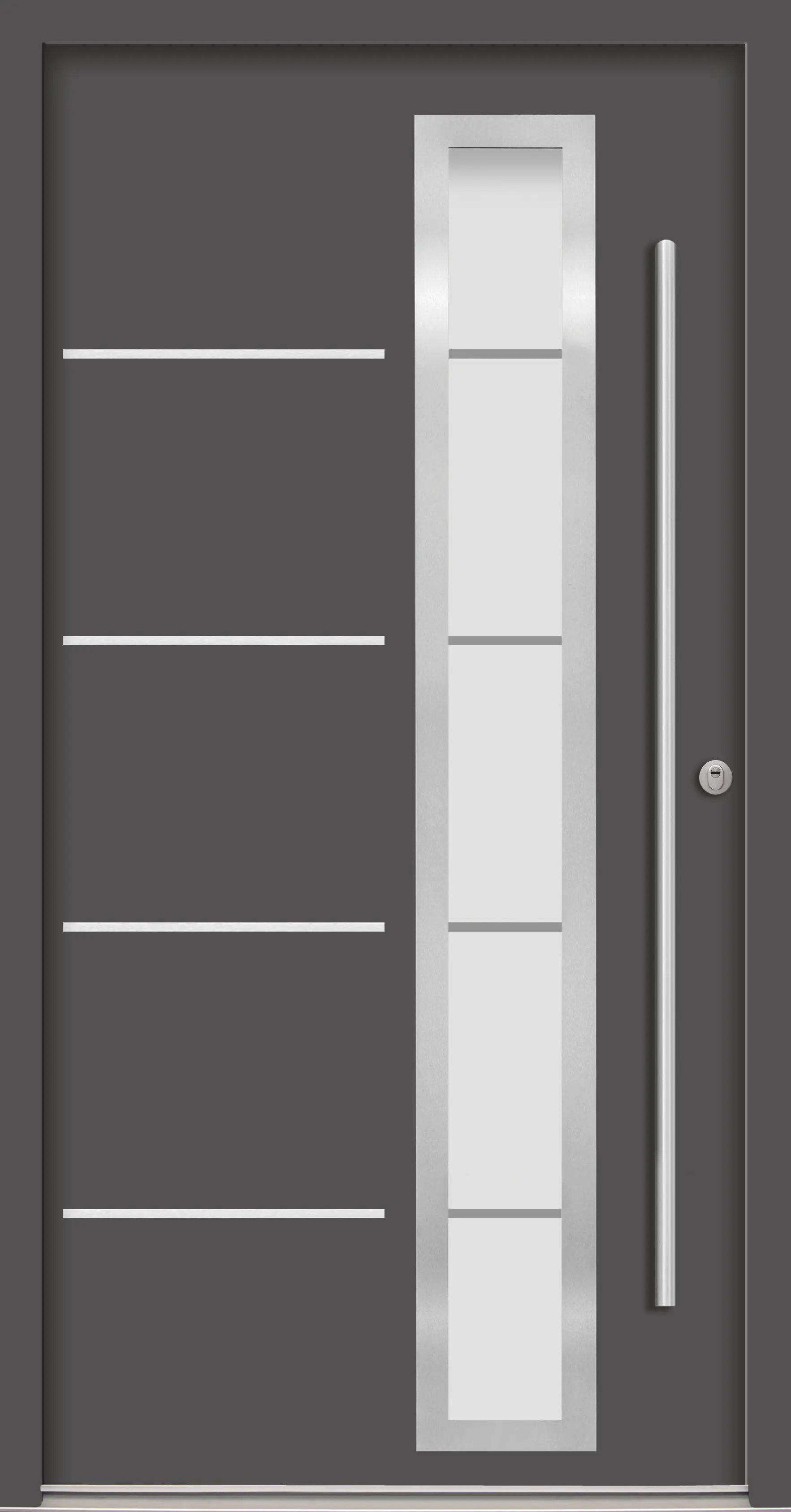 Splendoor Haustür Passivedoor Premium B06 RC2 Anthrazit DIN Rechts 110 x 210 cm