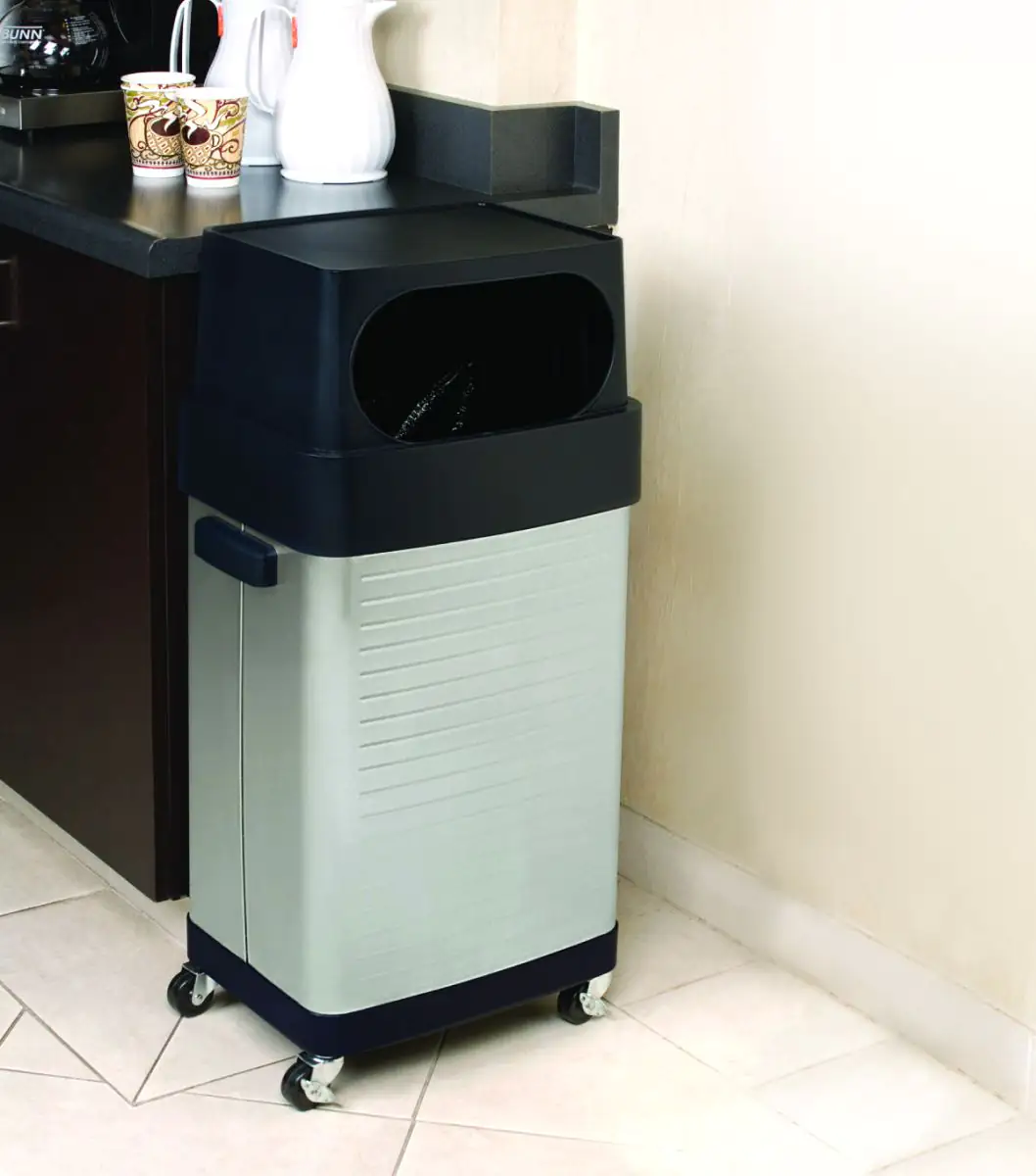 Primaster Abfalleimer Edelstahl 65 l mit Rollen