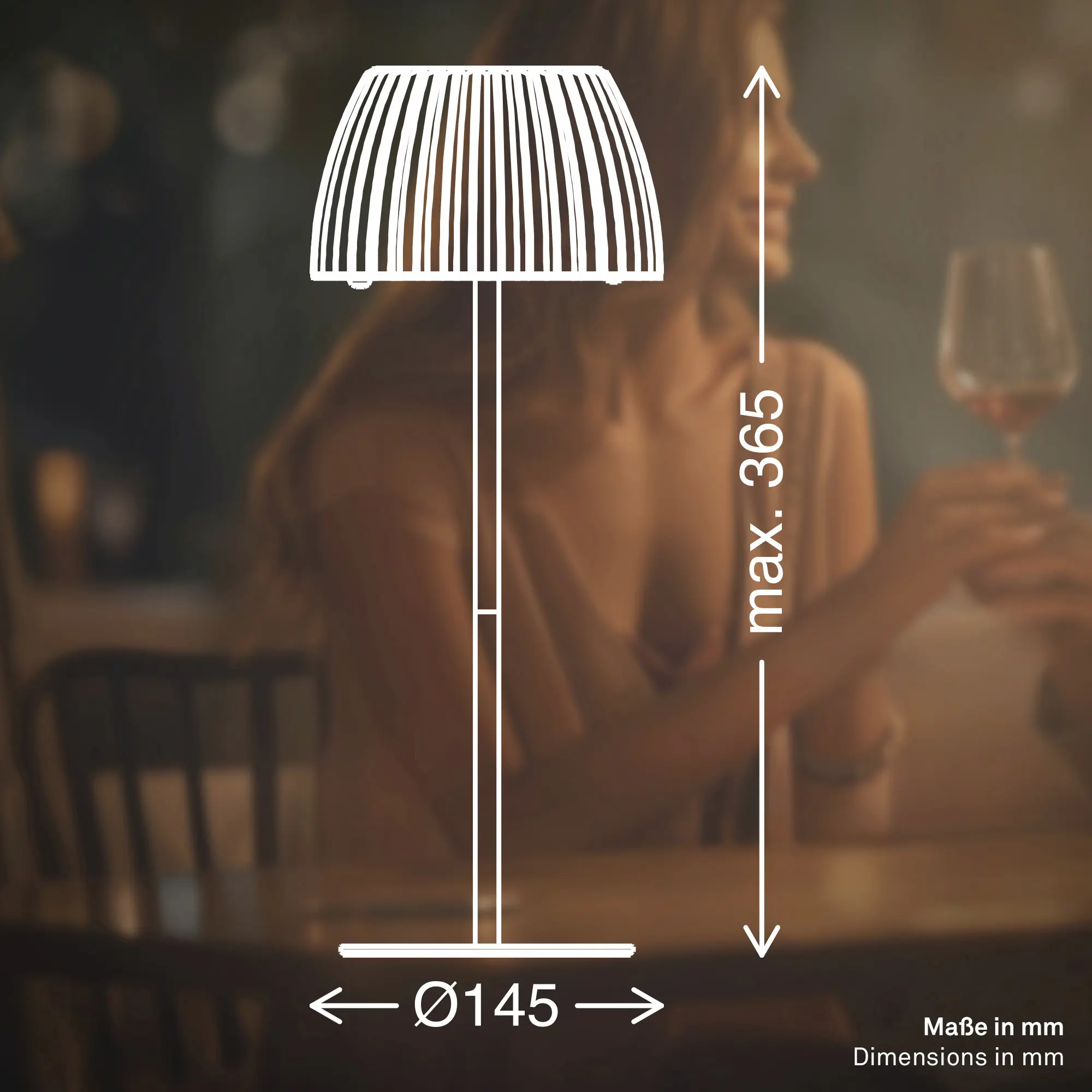 Briloner LED-Tischleuchte Riffle mit Akku kupfer dimmbar