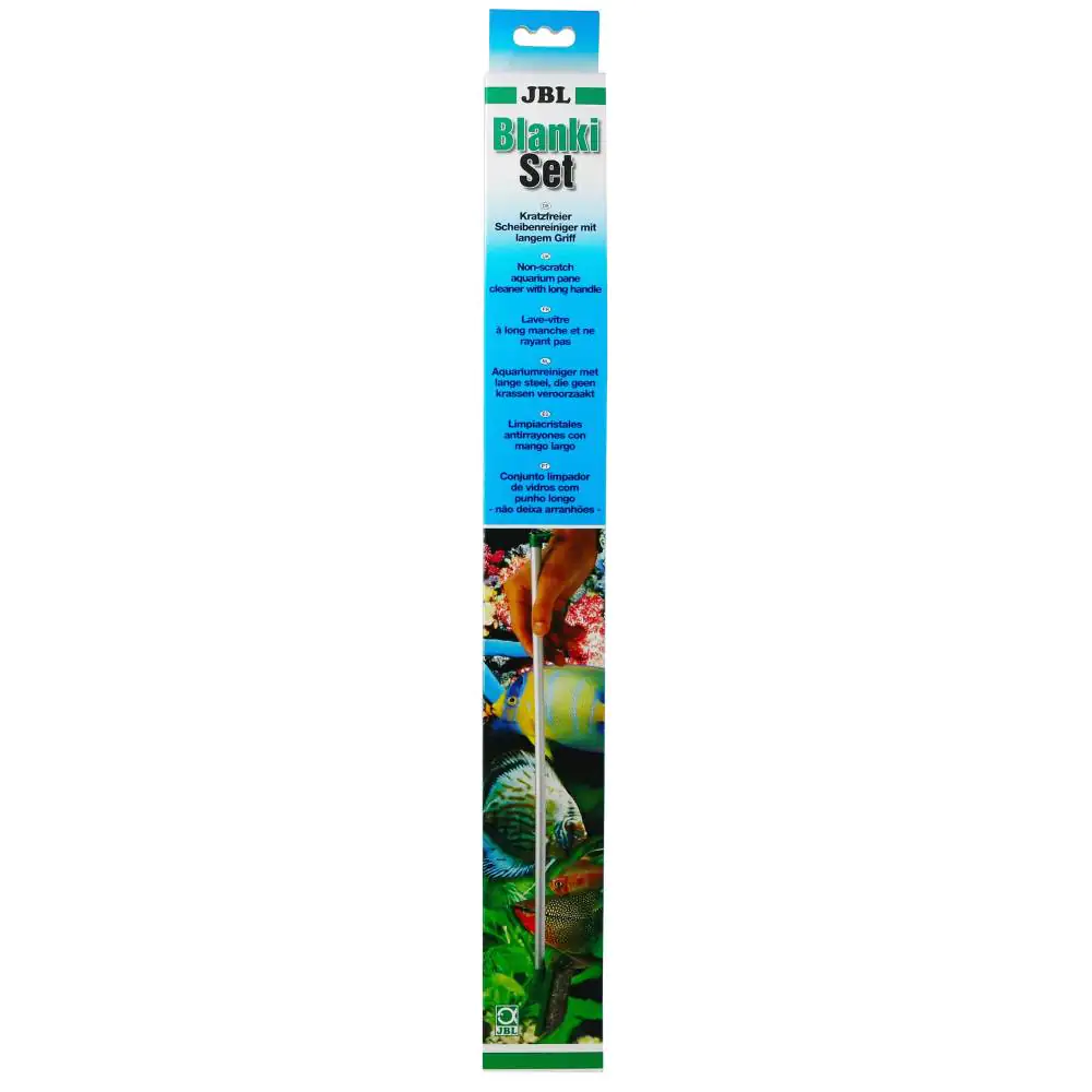 JBL Blanki Set Kratzfreier Aquarien-Scheibenreiniger mit Stiel