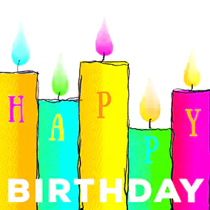 Servietten Happy Birthday Kerzen 33 x 33 cm 20 Stück