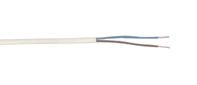 Schlauchleitung H03VV-F 2 x 0,75 - 25 Meter, weiß