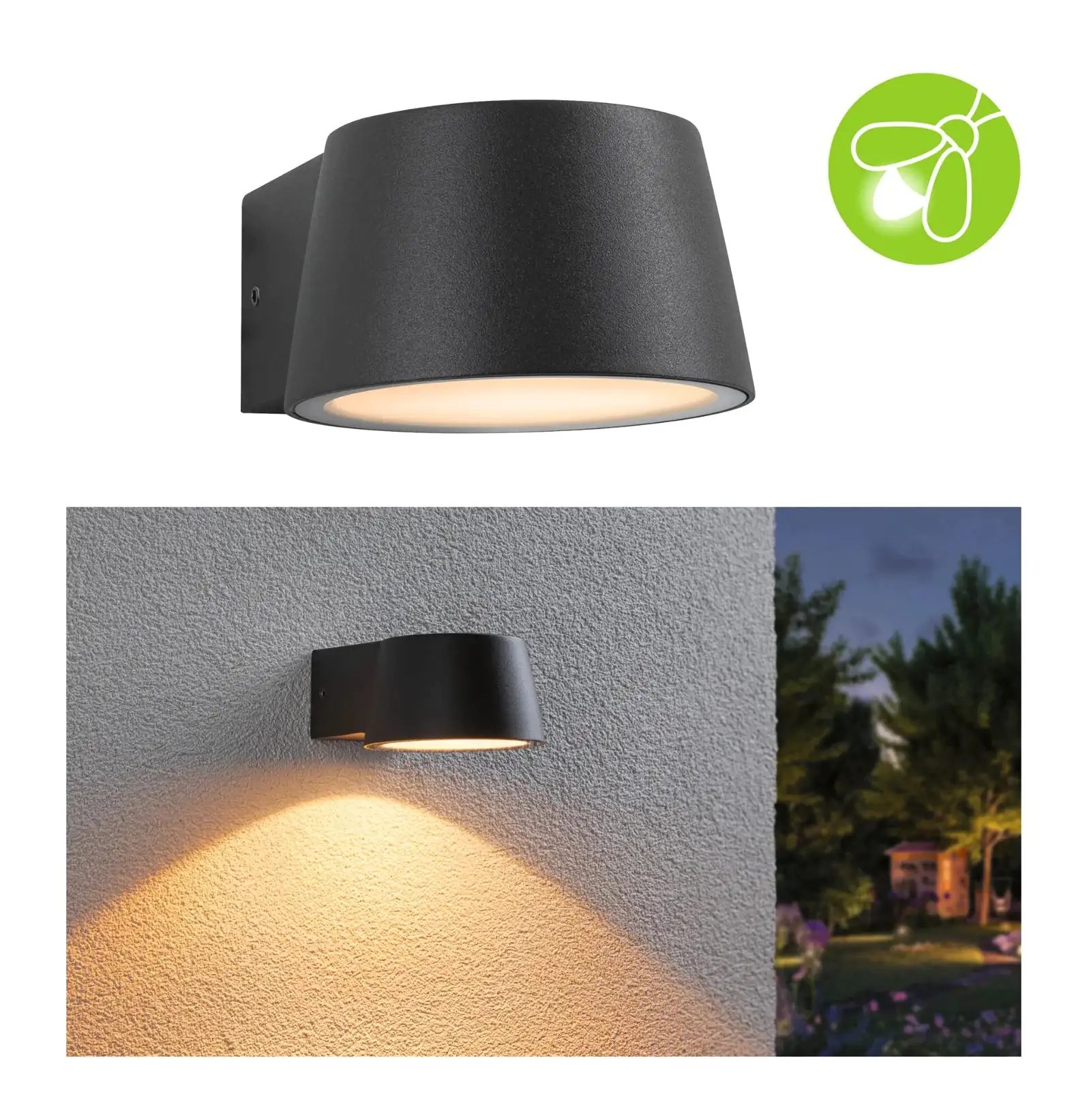 Paulmann LED Außen-Wandleuchte Capea anthrazit Alu