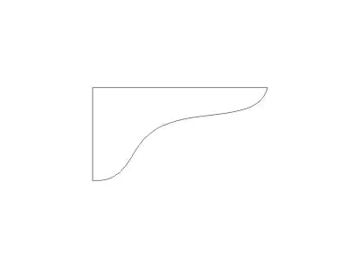 Dolle Konsole Soft 195 x 104 x 20 mm, Esche weiß