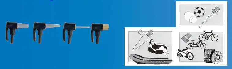 TrendLine Fußluftpumpe Zwei-Zylinder mit Manometer bis 7 bar