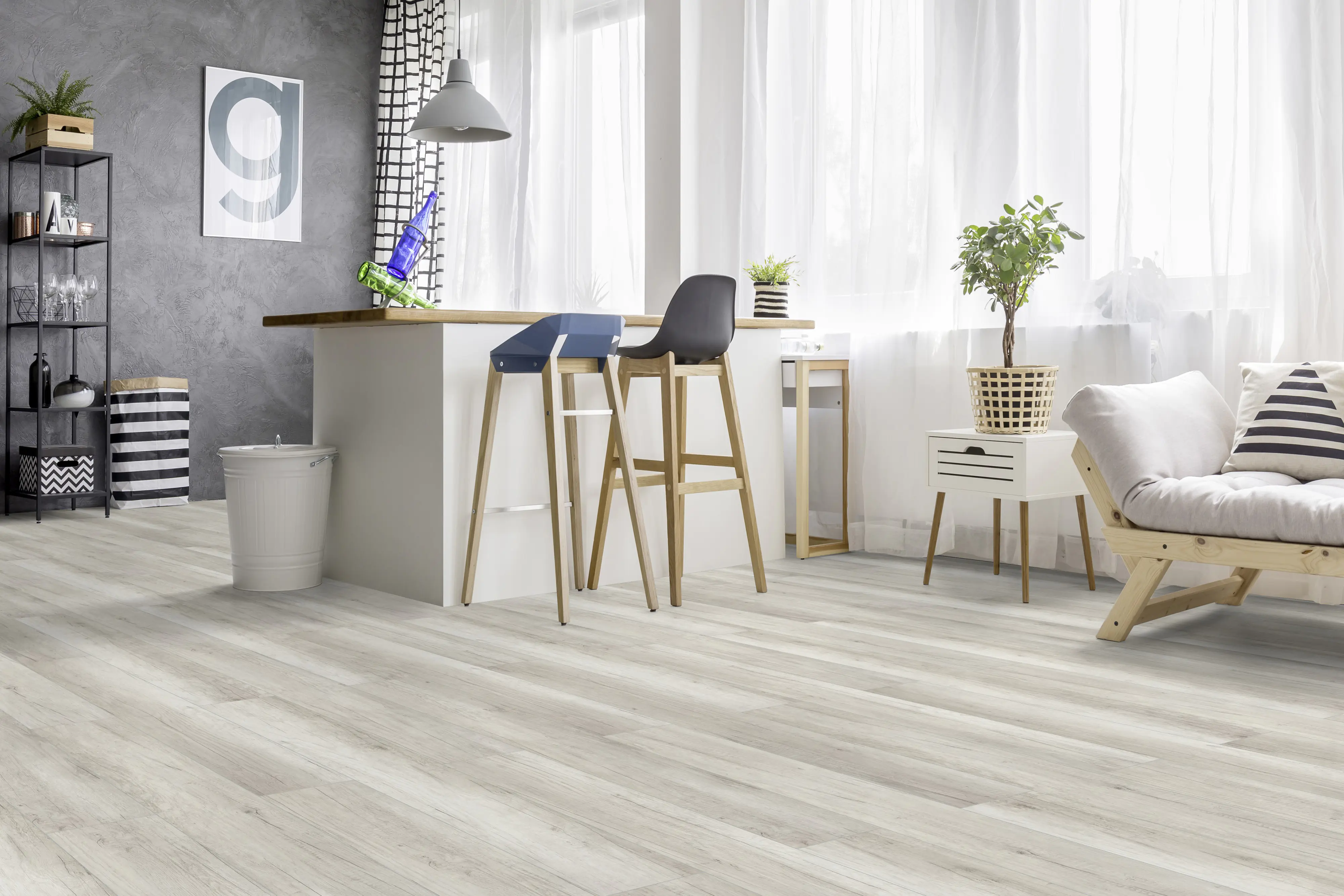 Classen Laminat Megaloc Aquaprotect 128,5 x 19,2 cm 8 mm Oak light grey