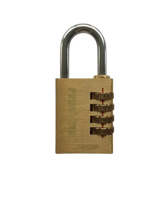 Primaster Zahlenschloss Aluminium gold 85 mm