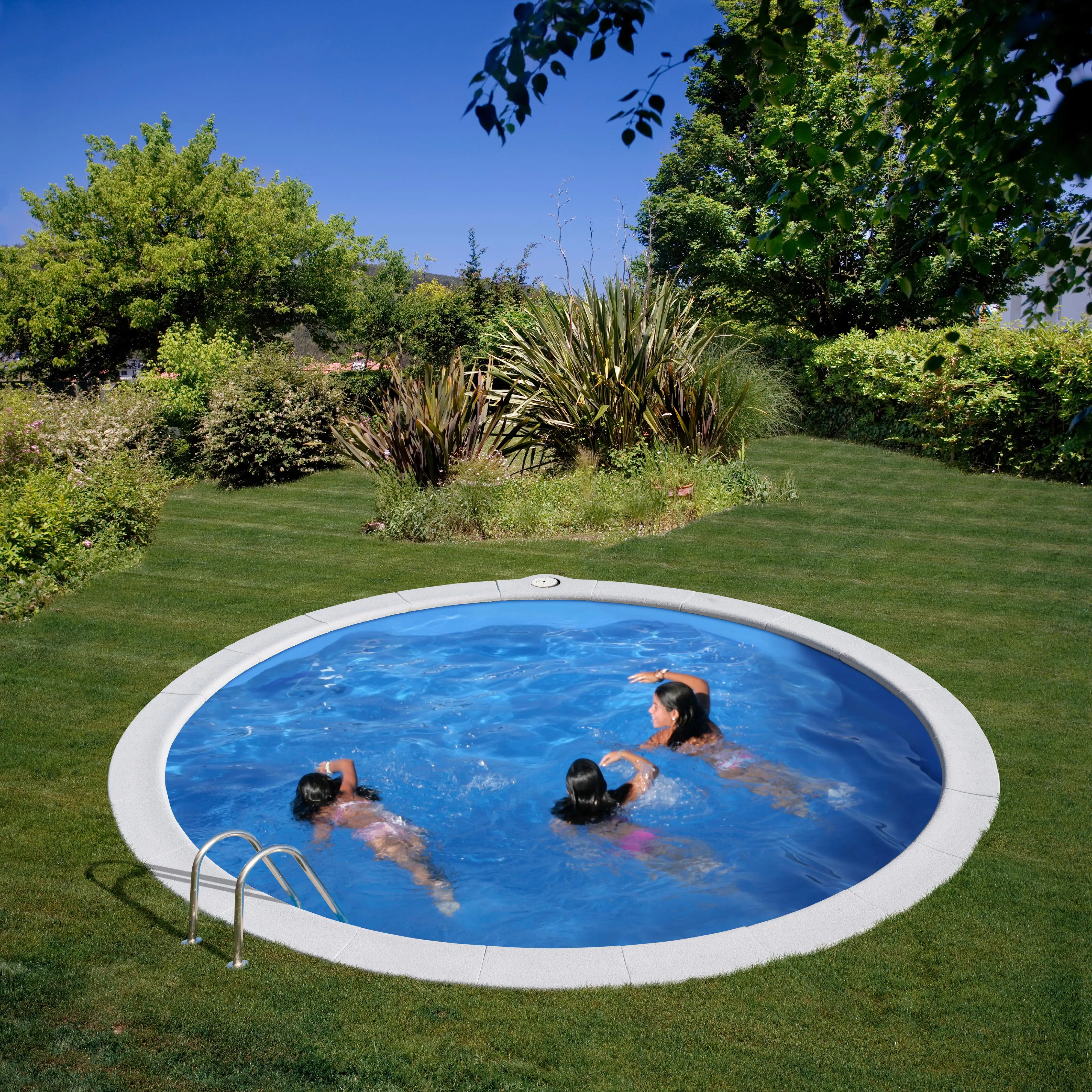 Gre Stahl-Einbaupool Sumatra rund Ø 420 x 120 cm