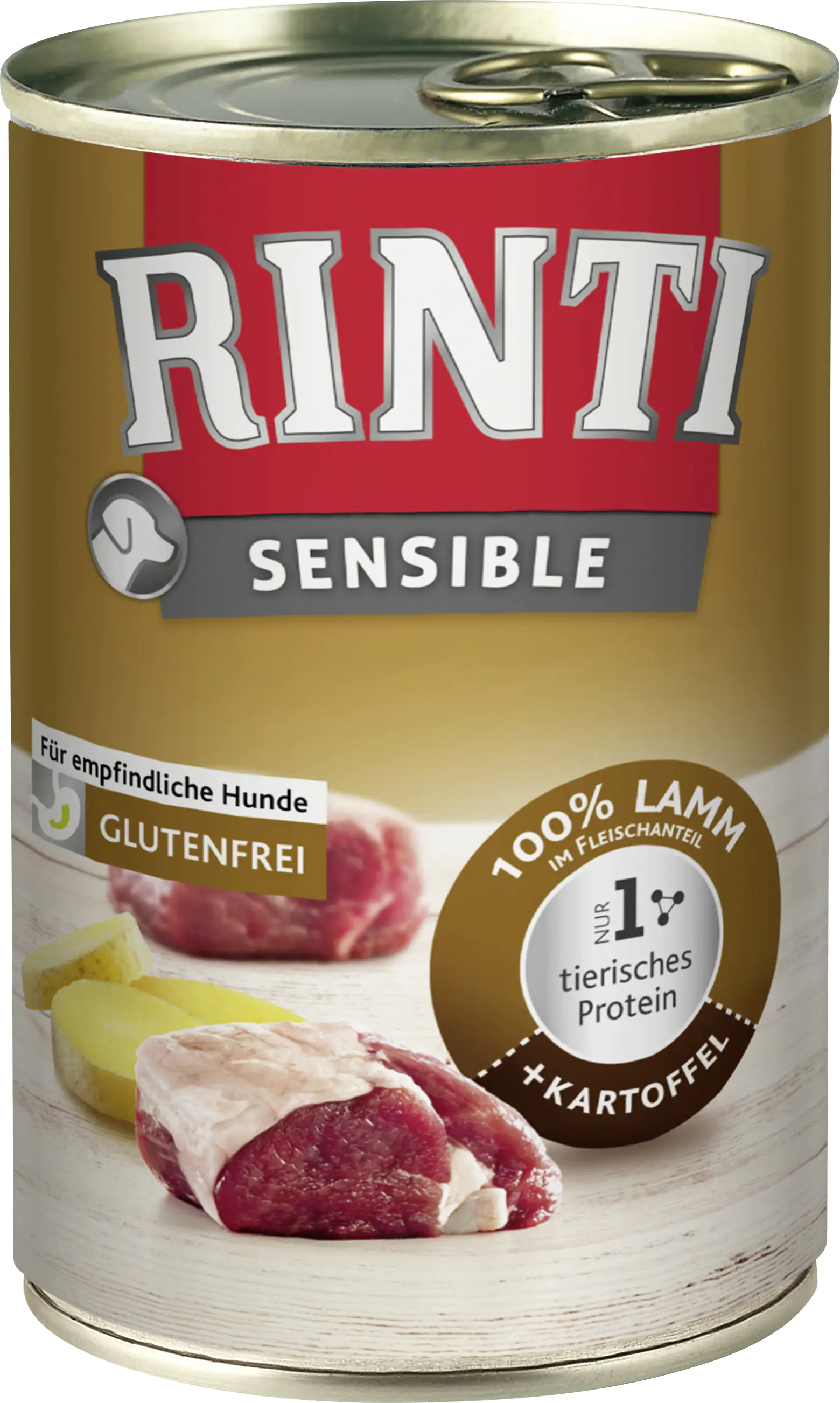 Rinti Sensible Hundenassfutter Adult getreidefrei 400 g Lamm & Kartoffel