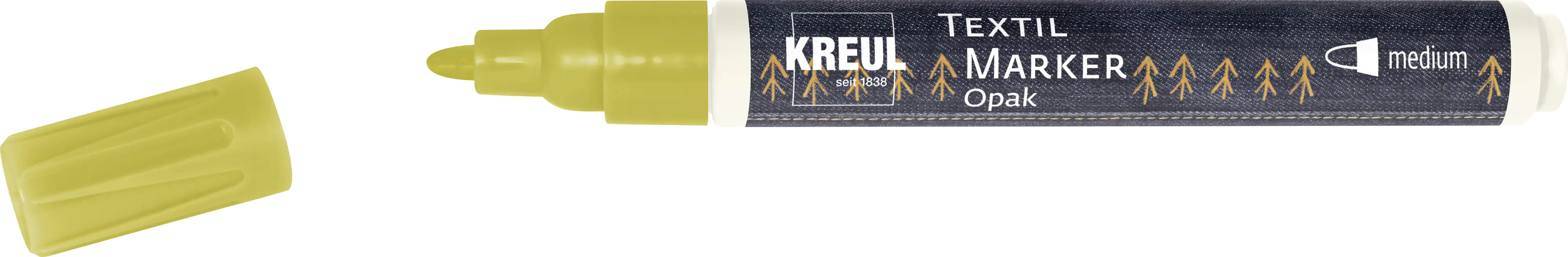 Kreul Javana texi mäx Opak Stoffmalfarbe für helle und dunkle Stoffe gold