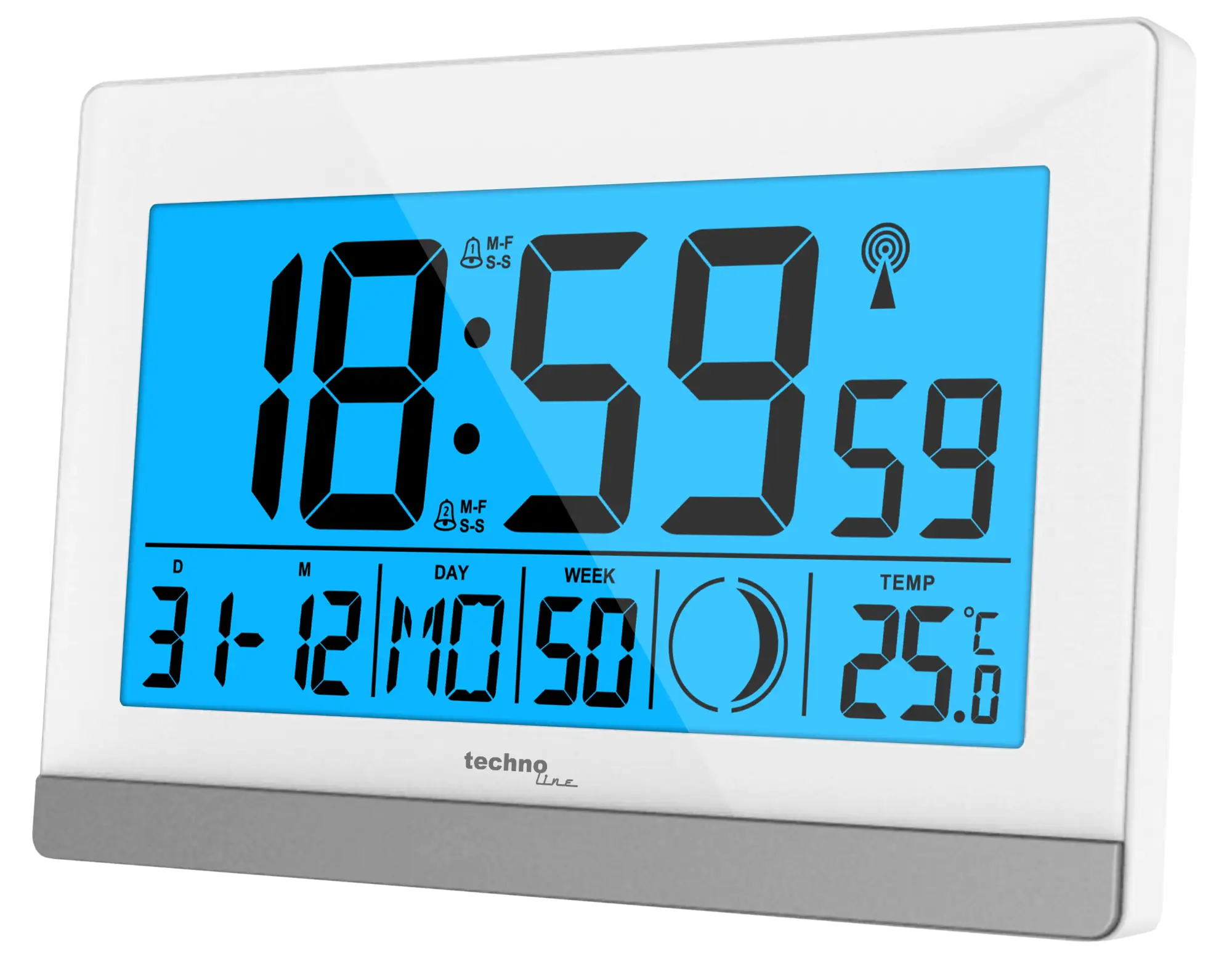 Technoline Funkwecker WS 8056 blaues Backlight