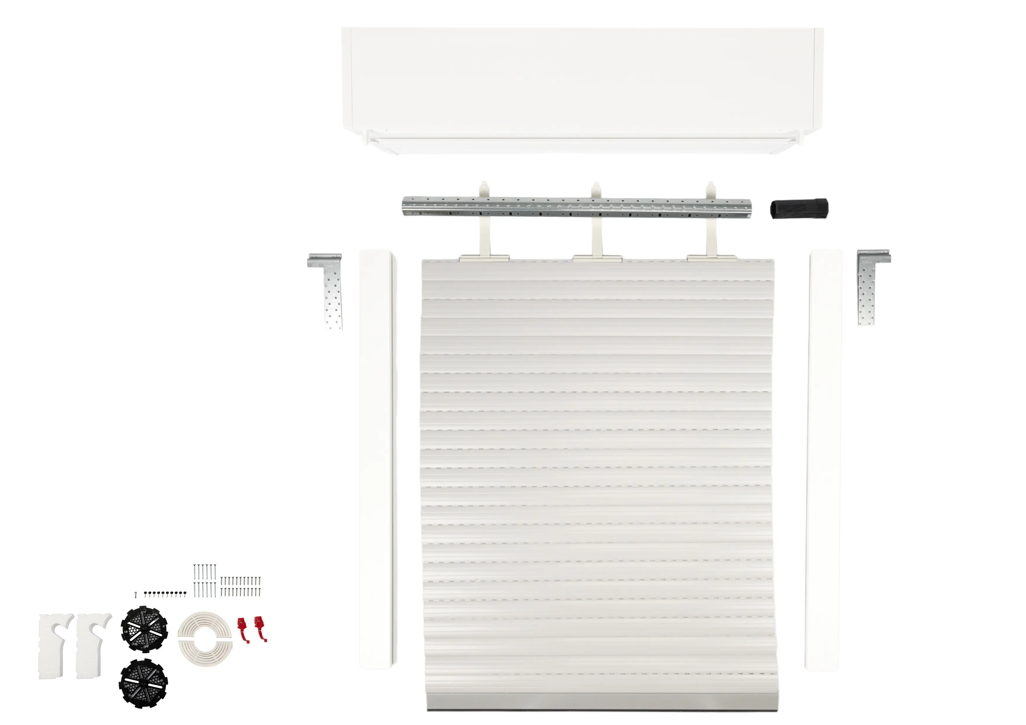 Schellenberg Aufsatzrollladen-Set für Fenster 100 x 120 cm weiß/grau