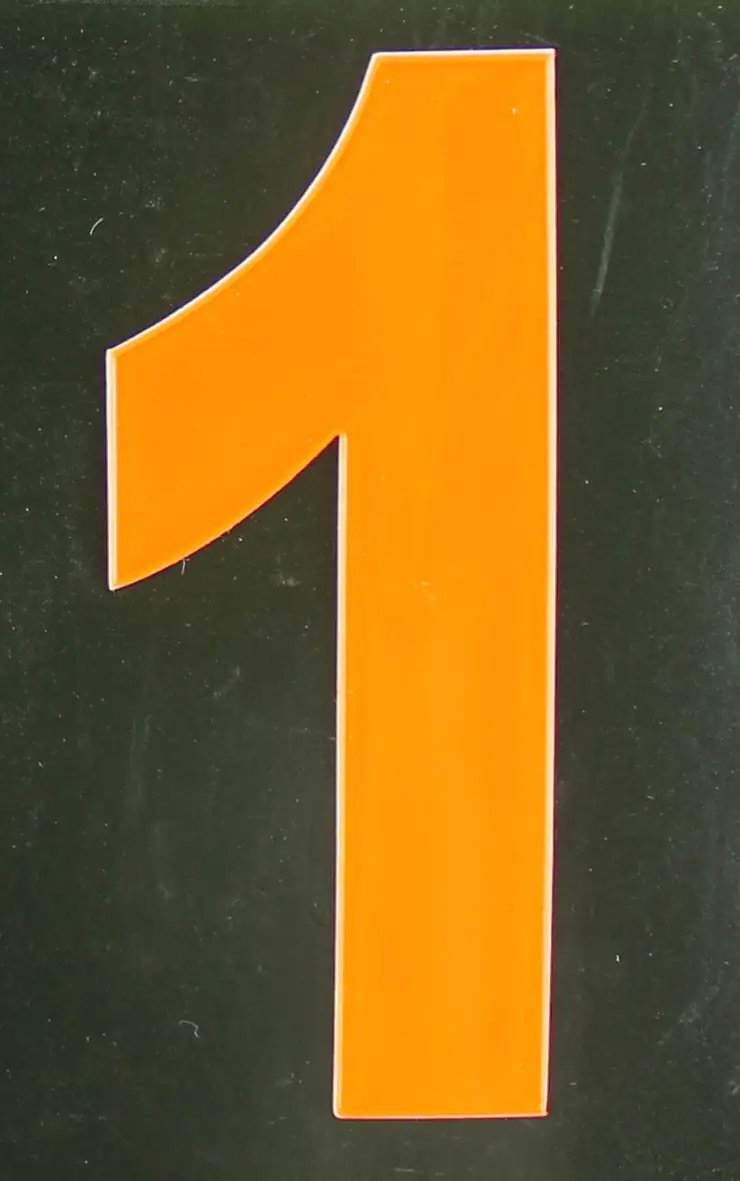 Conacord Reflektierende Klebezahl "1" orange 80 mm