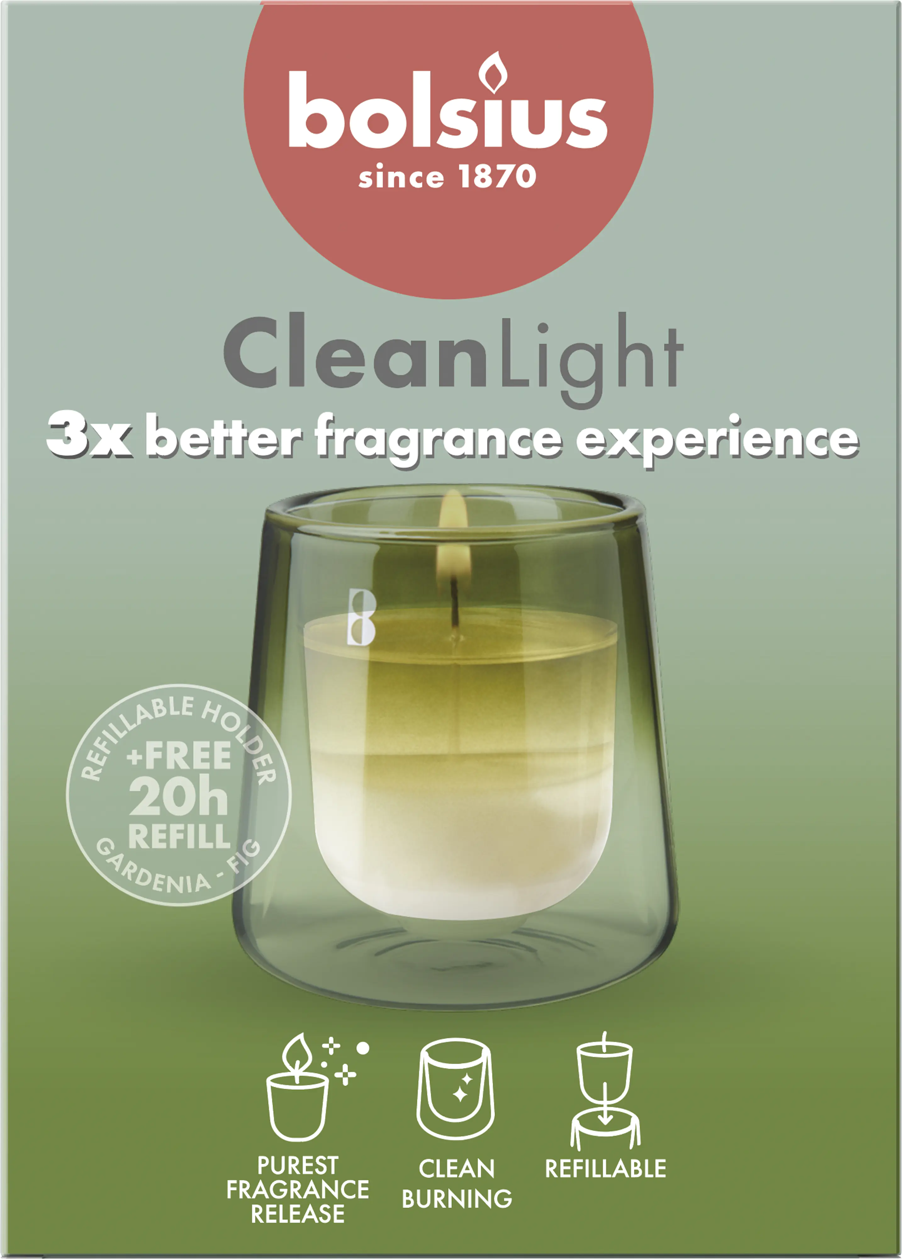 Bolsius Cleanlight Starterkit Gardenia & Feige