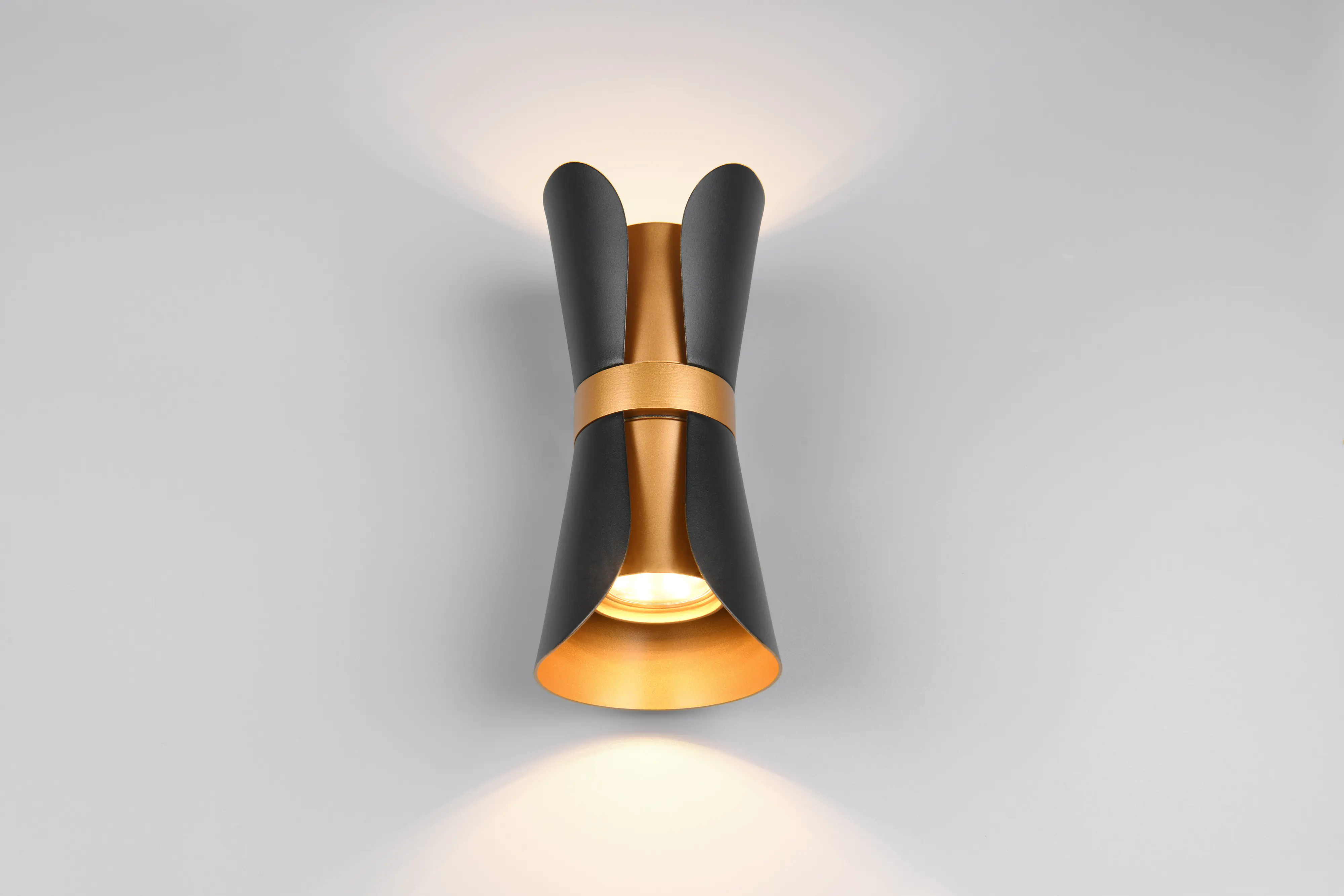 Trio Leuchten LED Wandleuchte Coat GU10 schwarz gold Metall