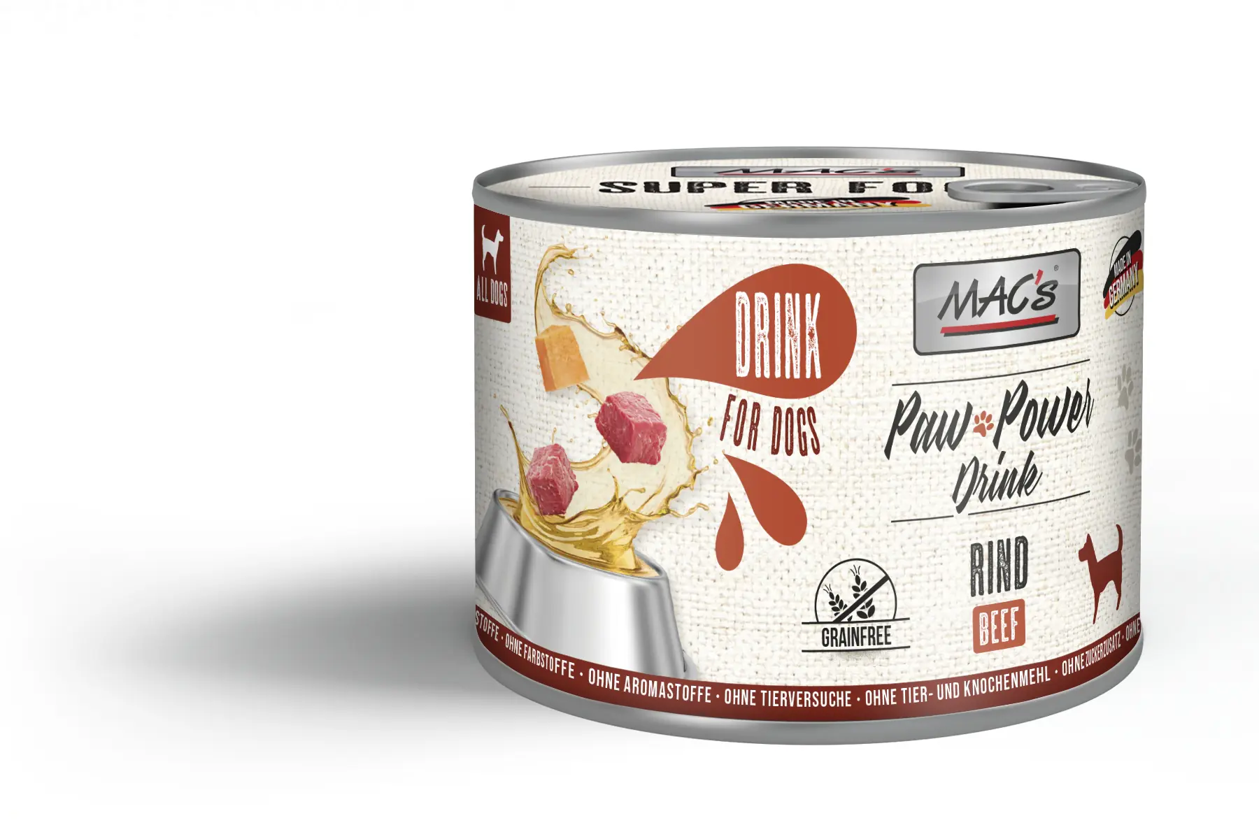 Macs Dog Hundenassfutter Adult Paw Power Drink getreidefrei 200 g Mono Rind