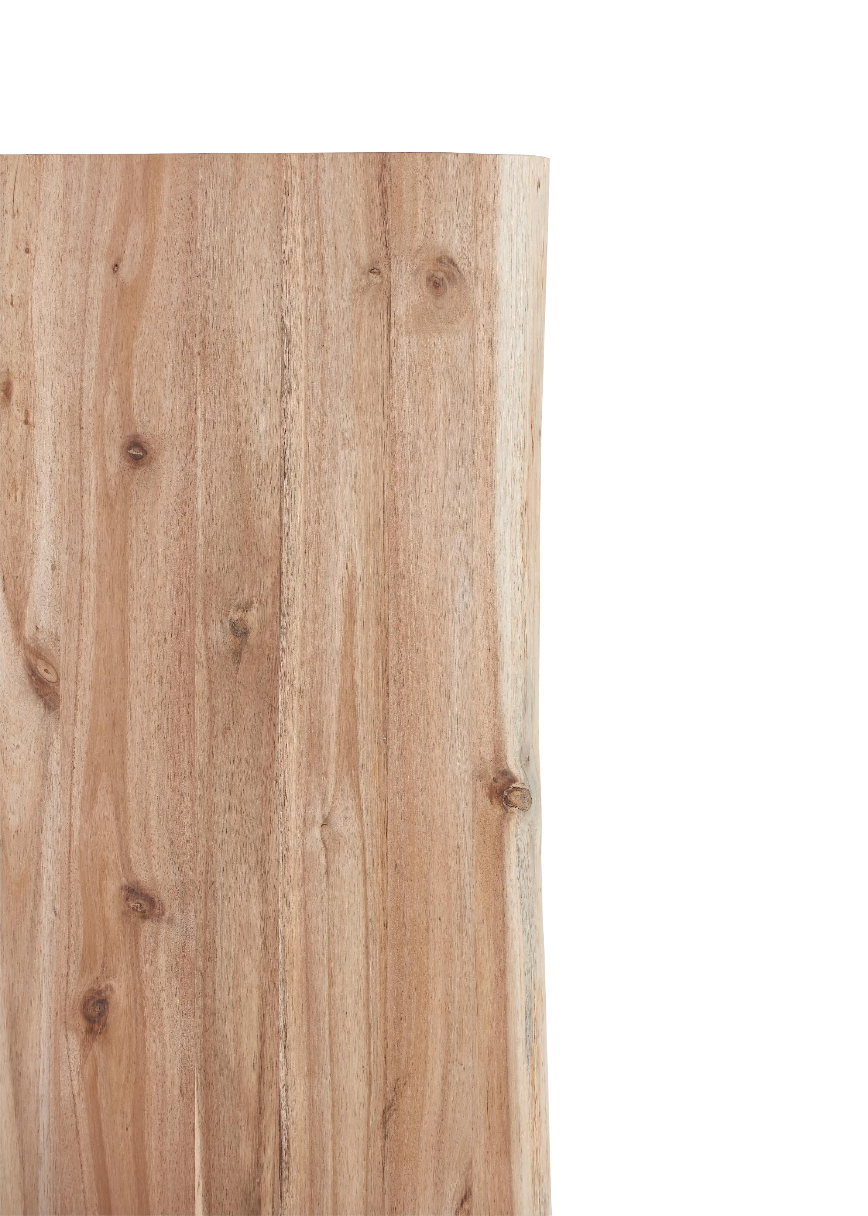 Tischplatte "Live Edge" Akazie massiv mit natürlicher Kante 200 x 90 cm 38 mm