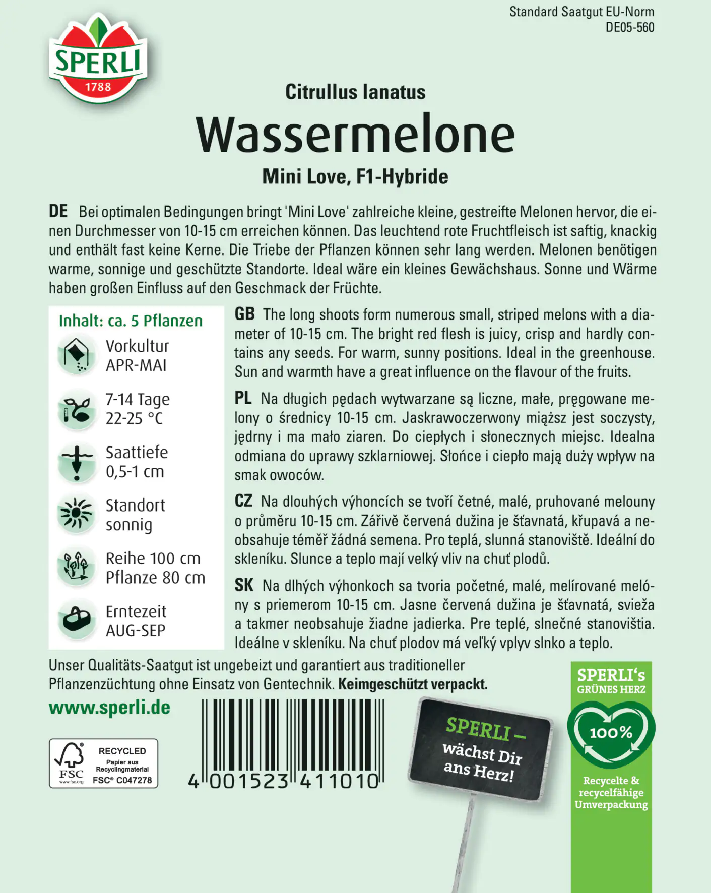 Sperli Wassermelone Mini Love F1
