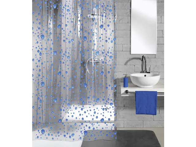 Kleine Wolke Duschvorhang Bubble marineblau, 180 x 200 cm