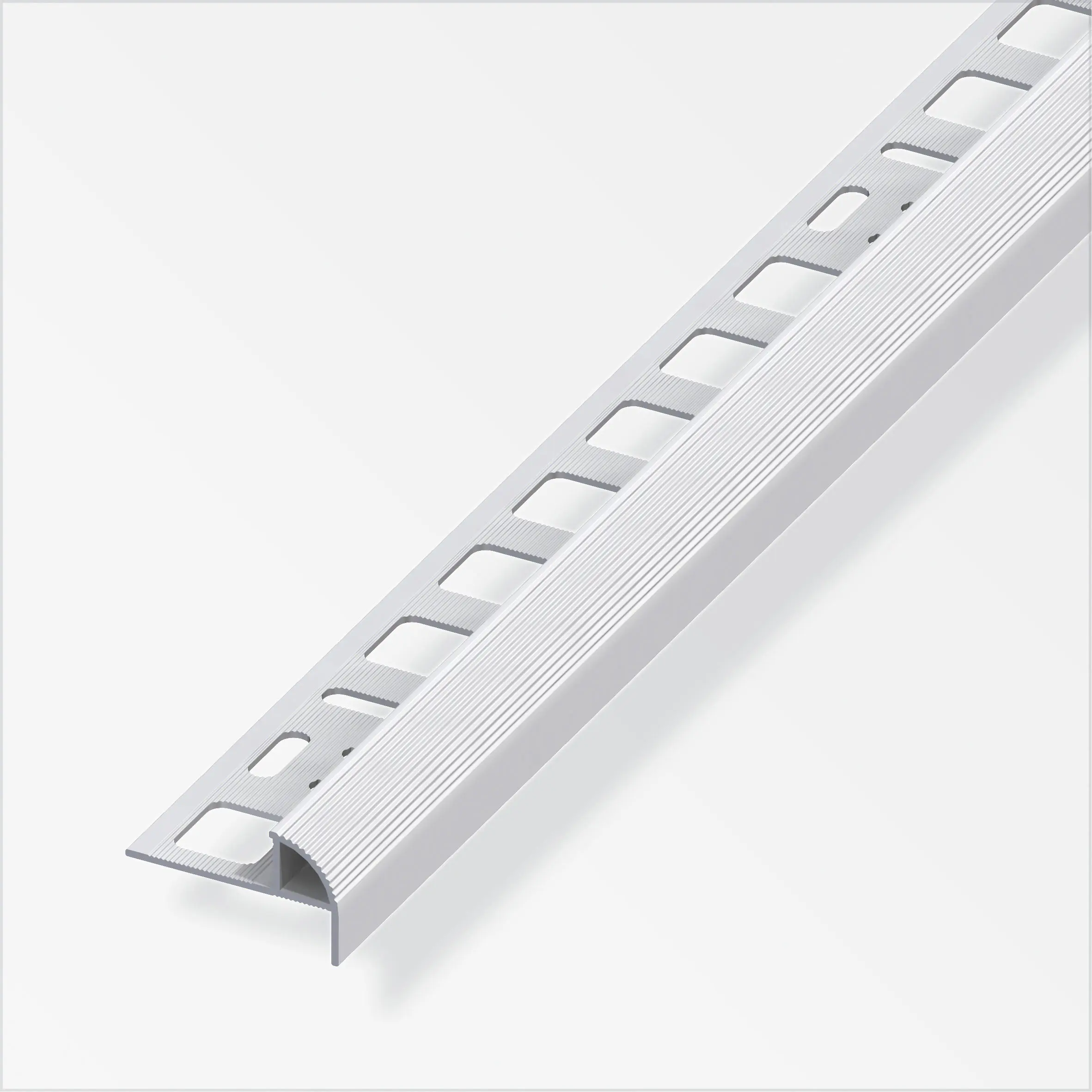 alfer Treppenkantenprofil 2.5 m, 8 x 19.5 x 7.5 mm Alu eloxiert silber