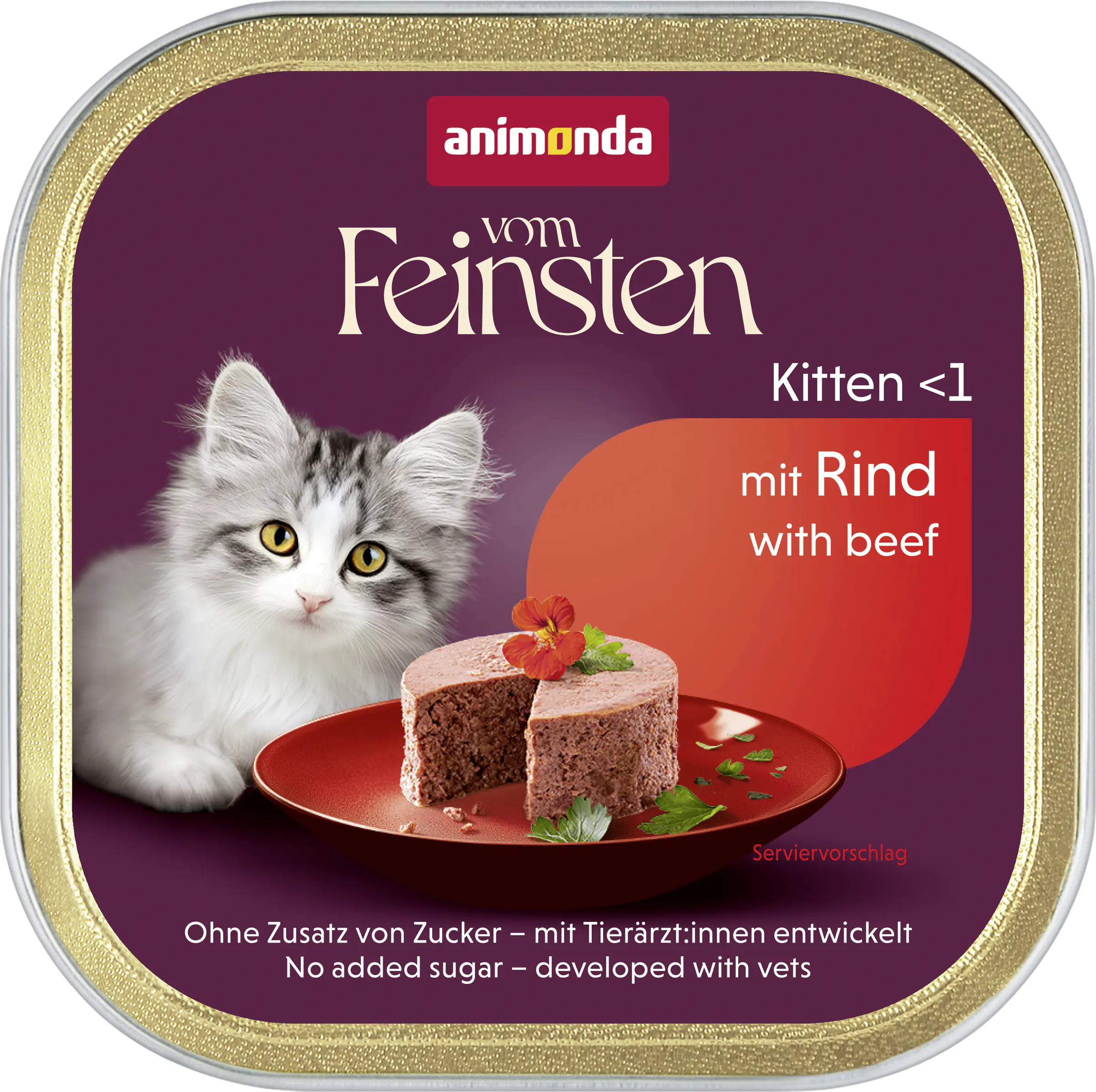 Animonda vom Feinsten Katzennassfutter Kitten getreidefrei 100 g Rind
