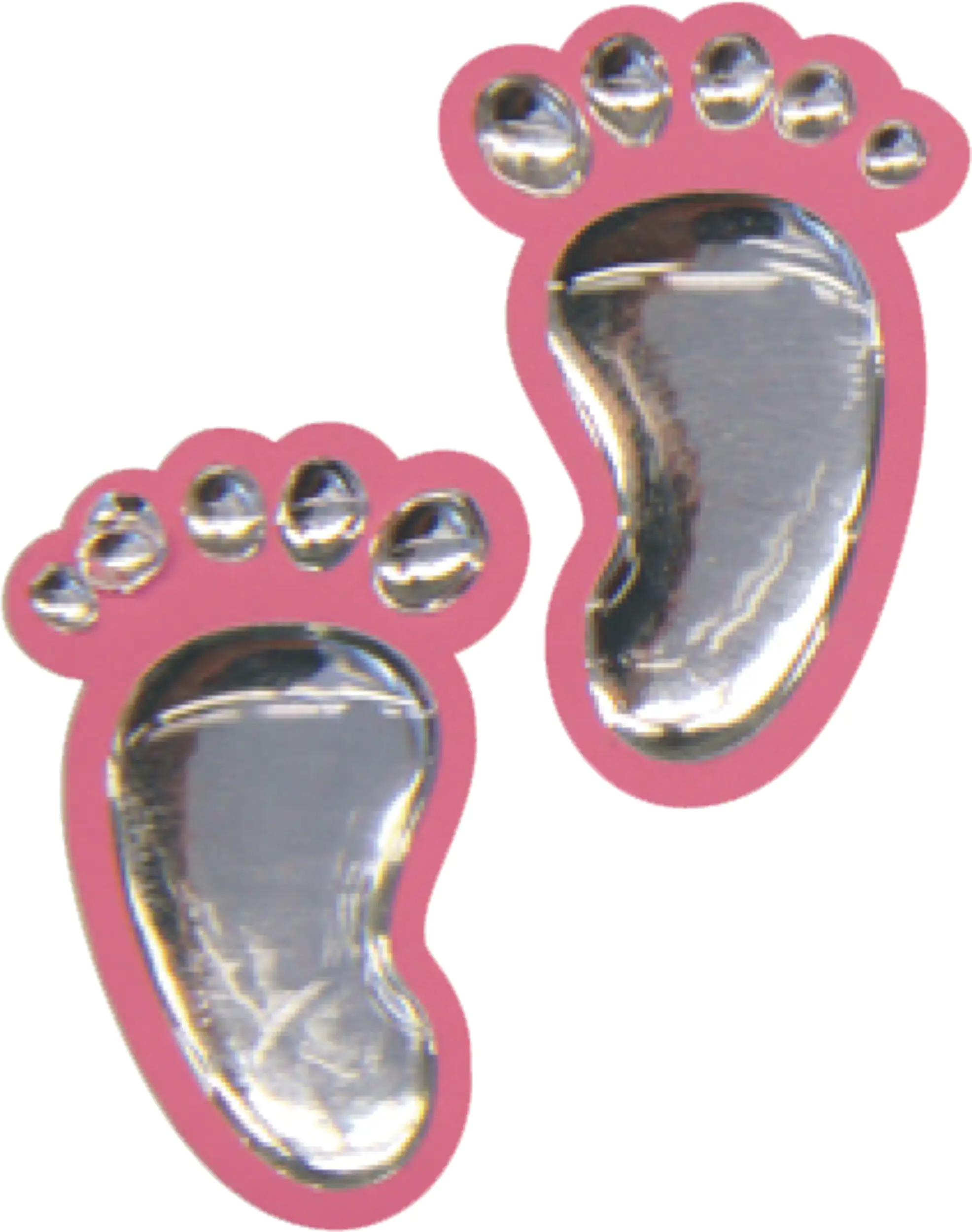 Hermann Schütz 3D-Chrome-Sticker Füße 2er-Set rosa je 30x20mm