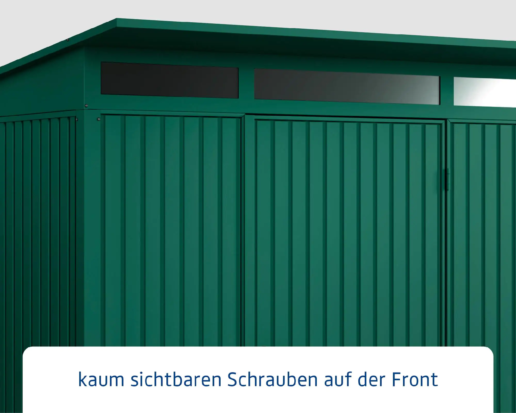 EcoStar Gerätehaus Trend-P Typ 1 moosgrün 247,9 x 153 x 228,6 cm