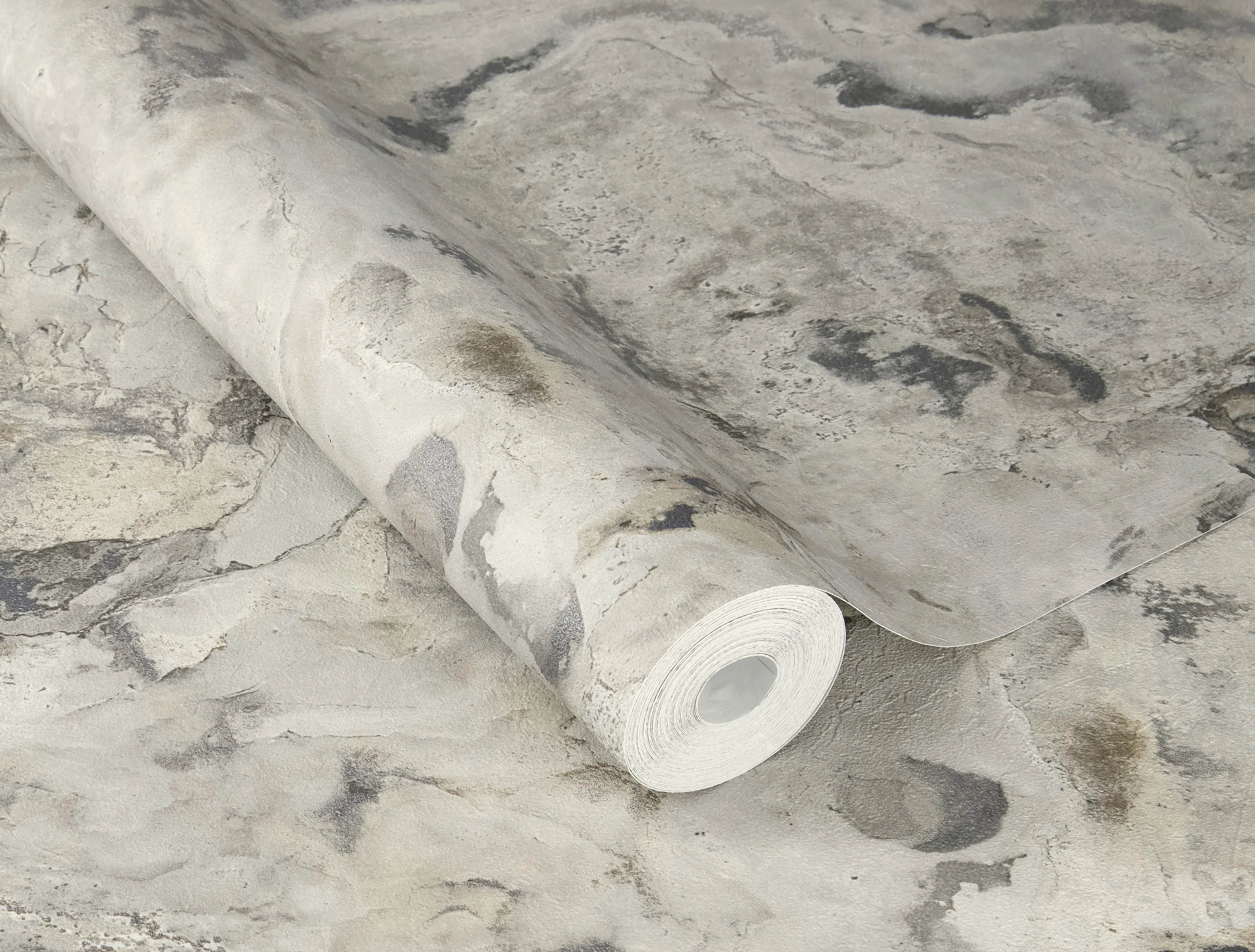 Rasch Vliestapete Steinmaserung grau 10,05 x 0,53 m