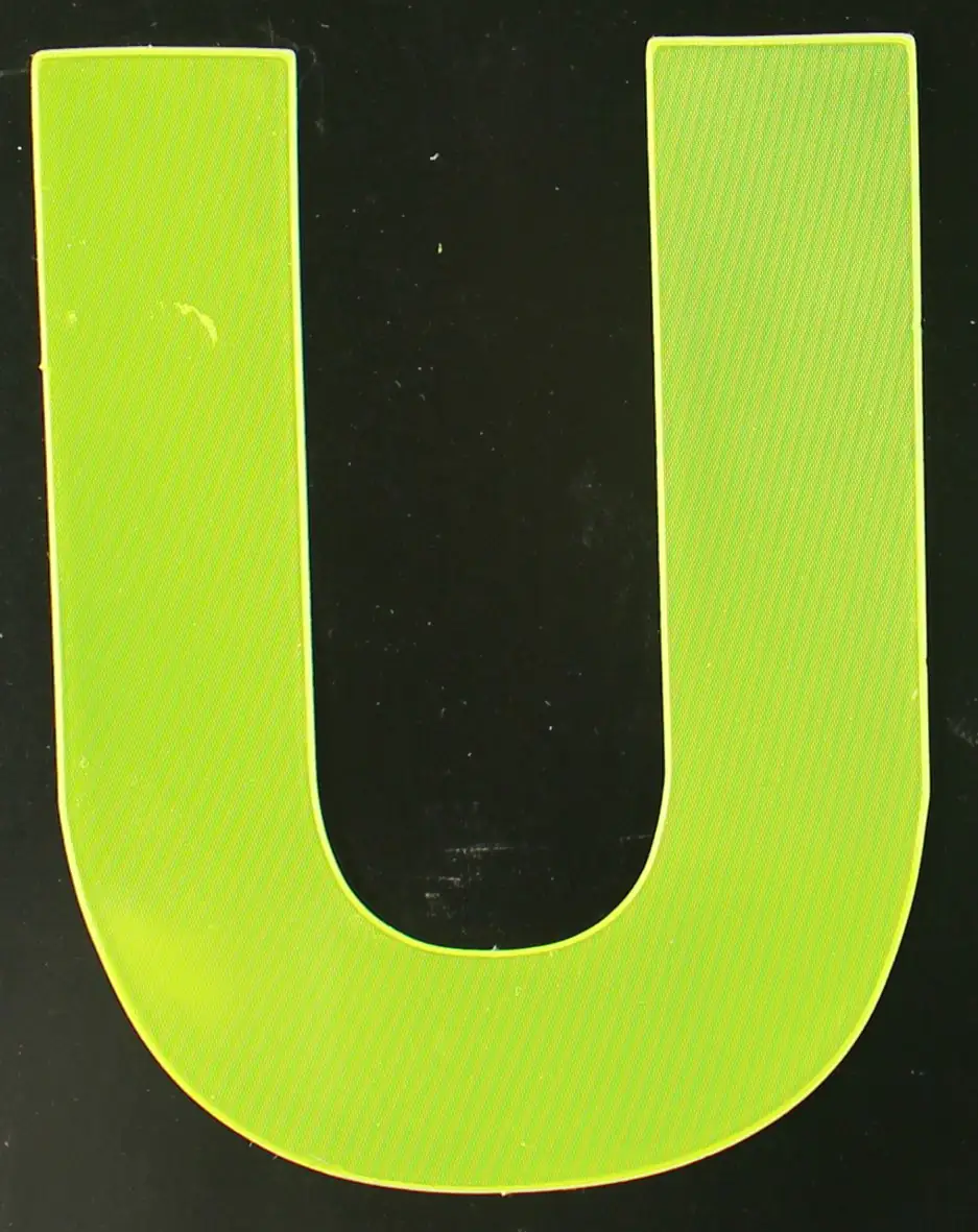 Conacord Reflektierender Klebebuchstabe "U" gelb 80 mm