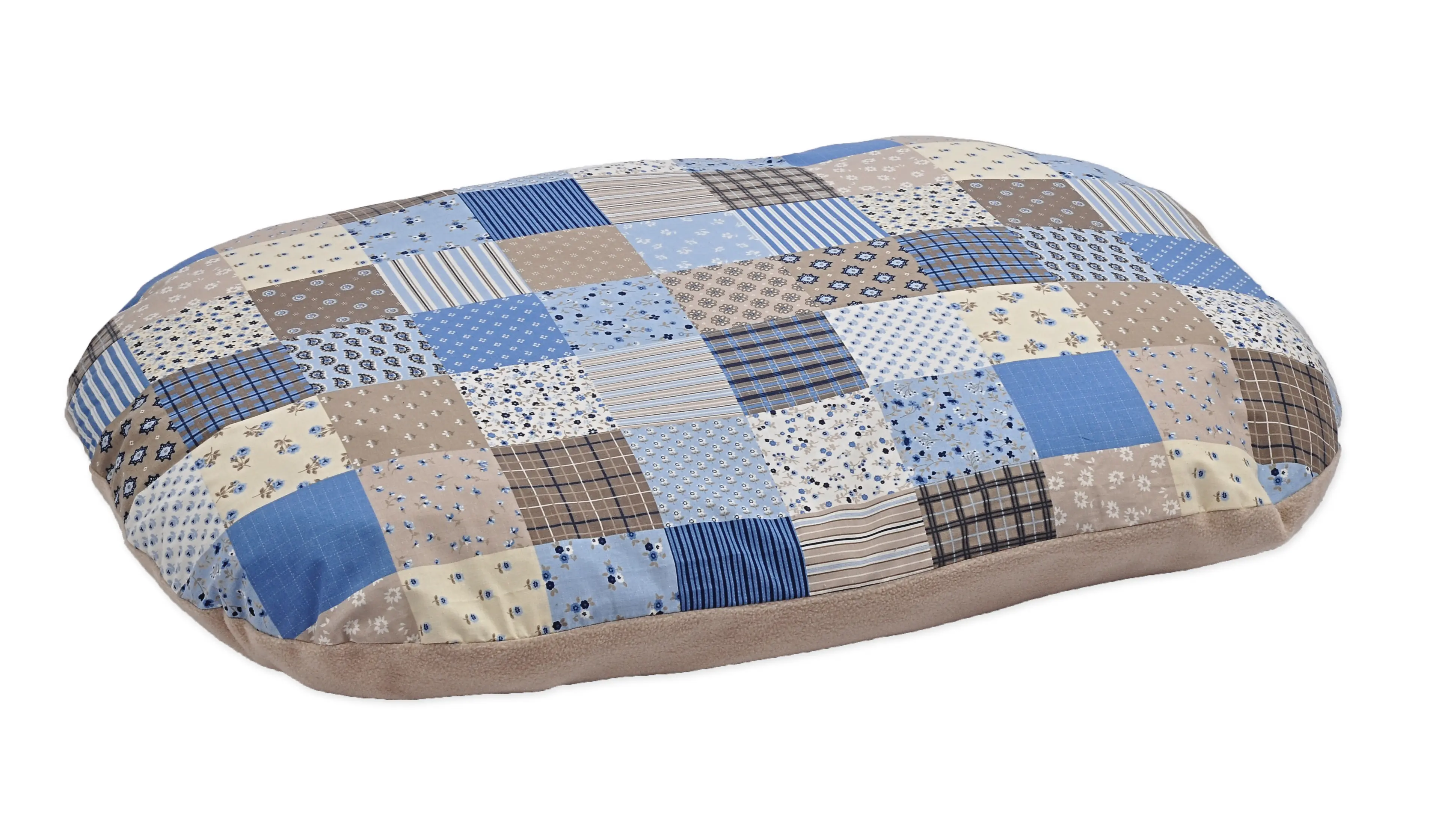 Aumüller Hundekissen Patchwork 65 x 45 x 10 cm blau beige
