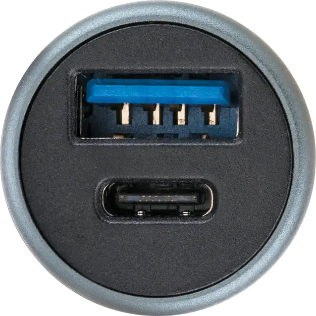 Schwaiger KFZ Ladeadapter 12 V 1x USB 2.0 A, 1x USB Type C schwarz