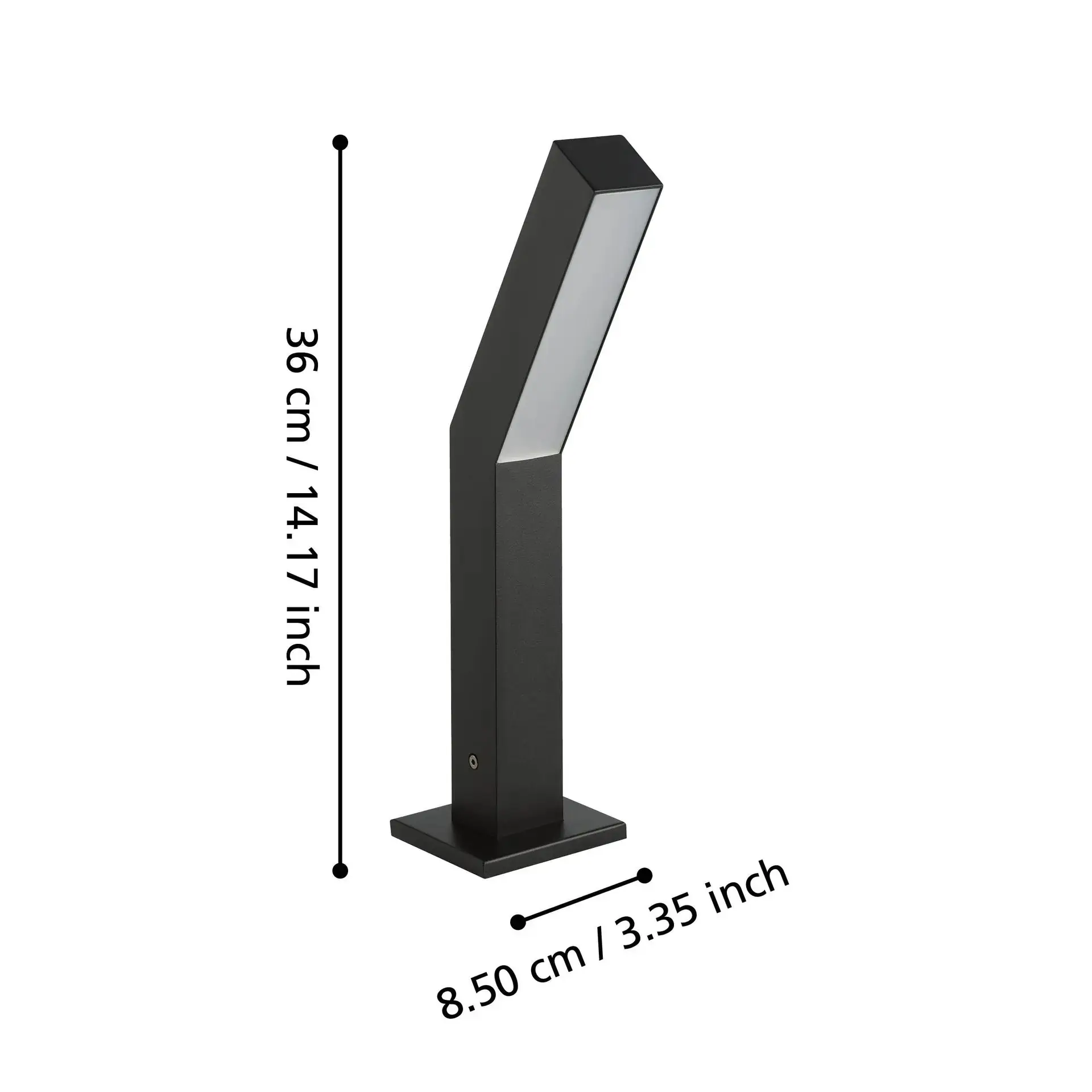 Eglo LED Sockelleuchte Ugento schwarz 36 x 15 cm warmweiß