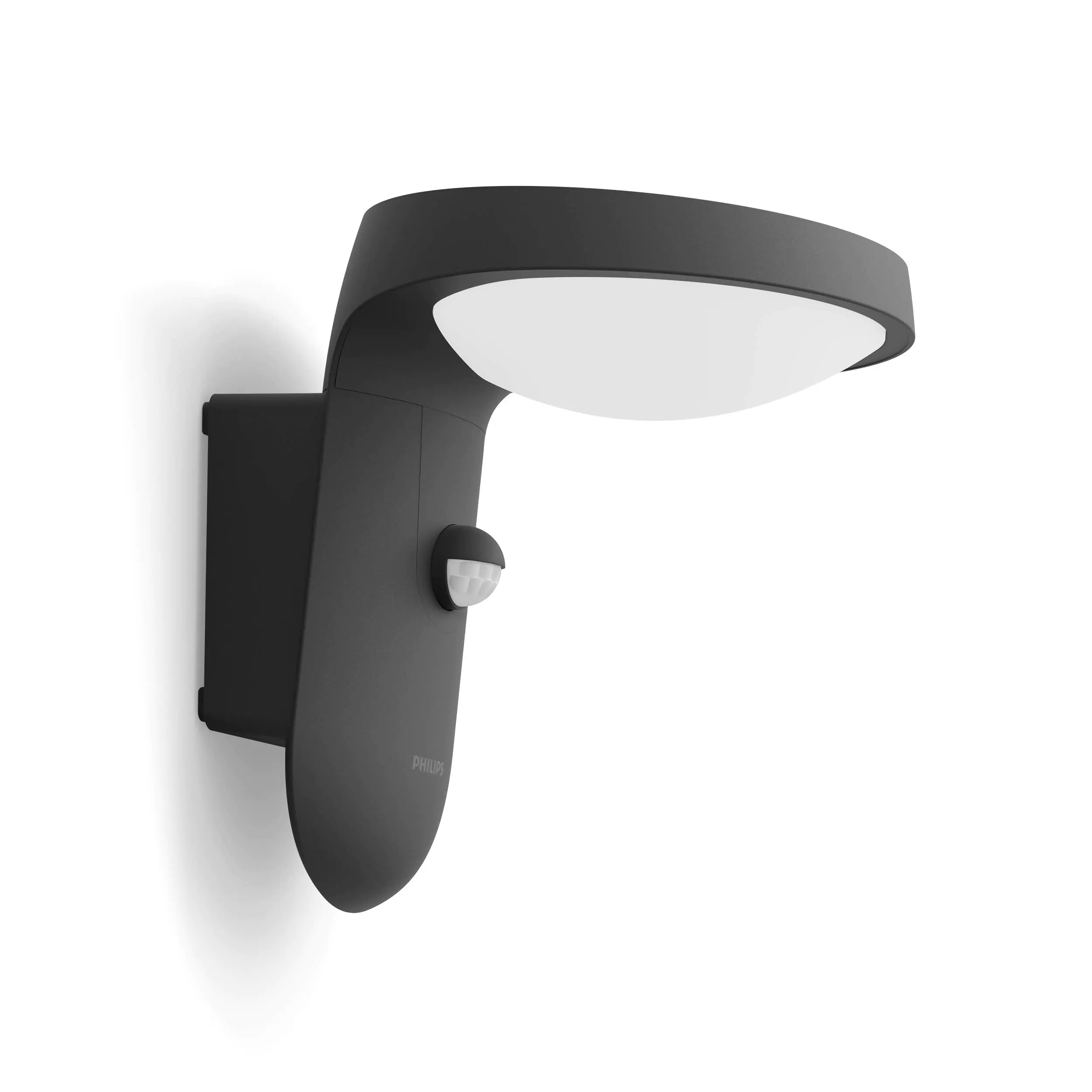 Philips LED Solar-Außenwandleuchte Tyle anthrazit 18,8 x 18,4 x 15,8 cm mit Bewegungsmelder