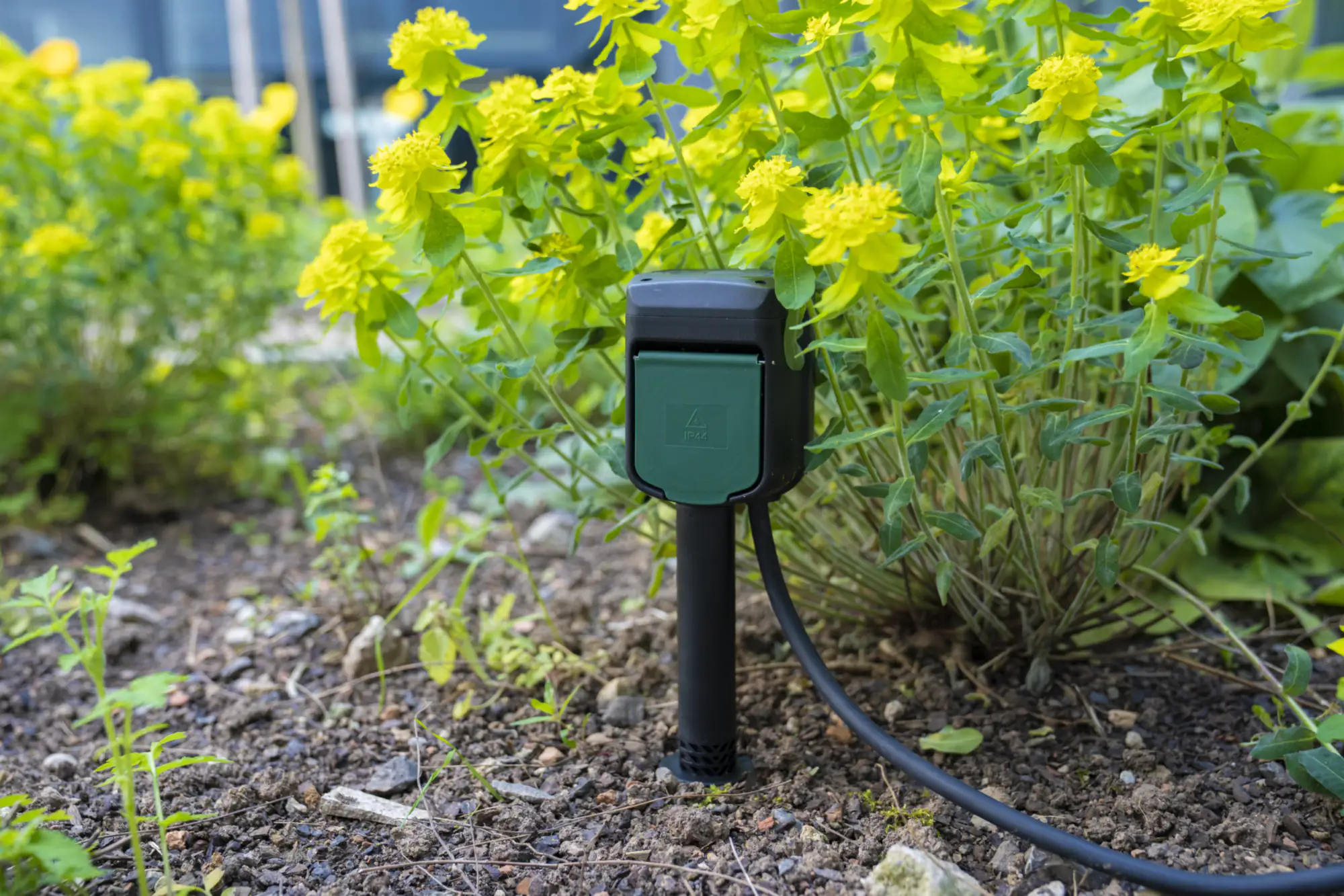 UniTec WiFi Outdoor Steckdosen-Erdspieß 2-fach IP44