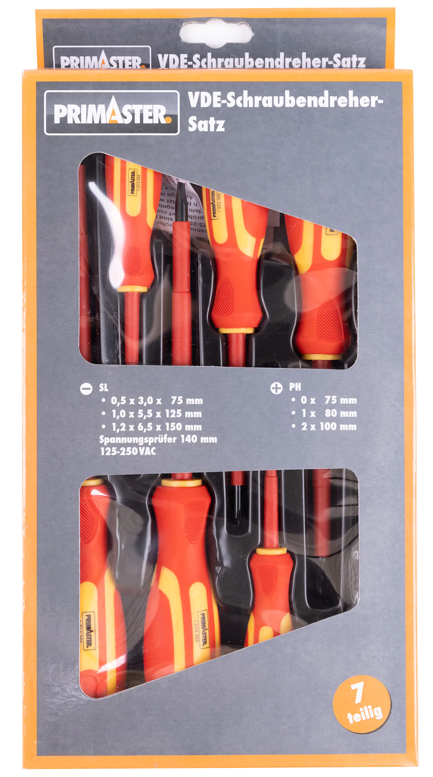 Primaster VDE-Schraubendreher-Set inkl. Spannungsprüfer 7-teilig