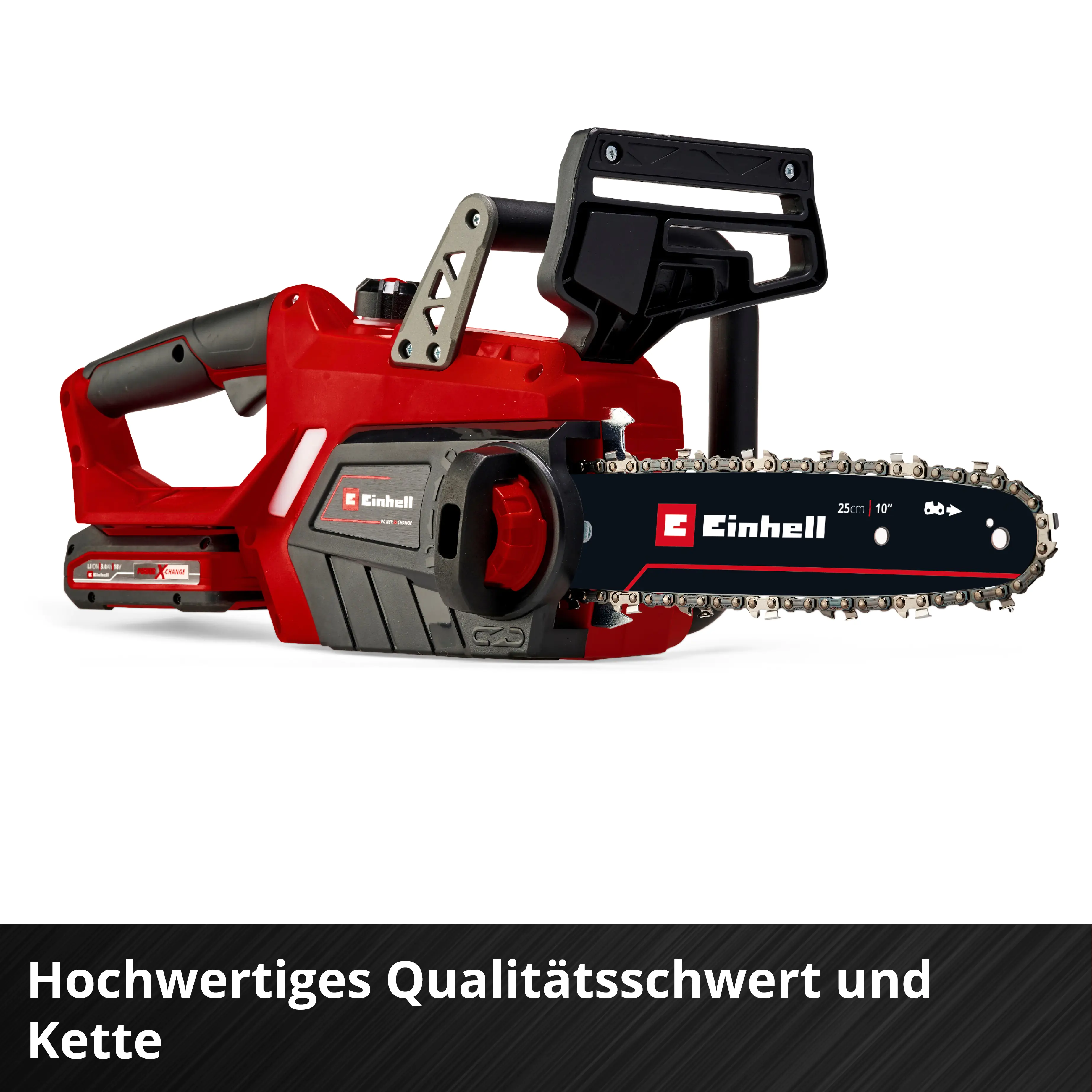 Einhell Akku-Kettensäge GE-LC 18/25-1 Li Kit 25 cm Schwertlänge mit 3,0 Ah Akku