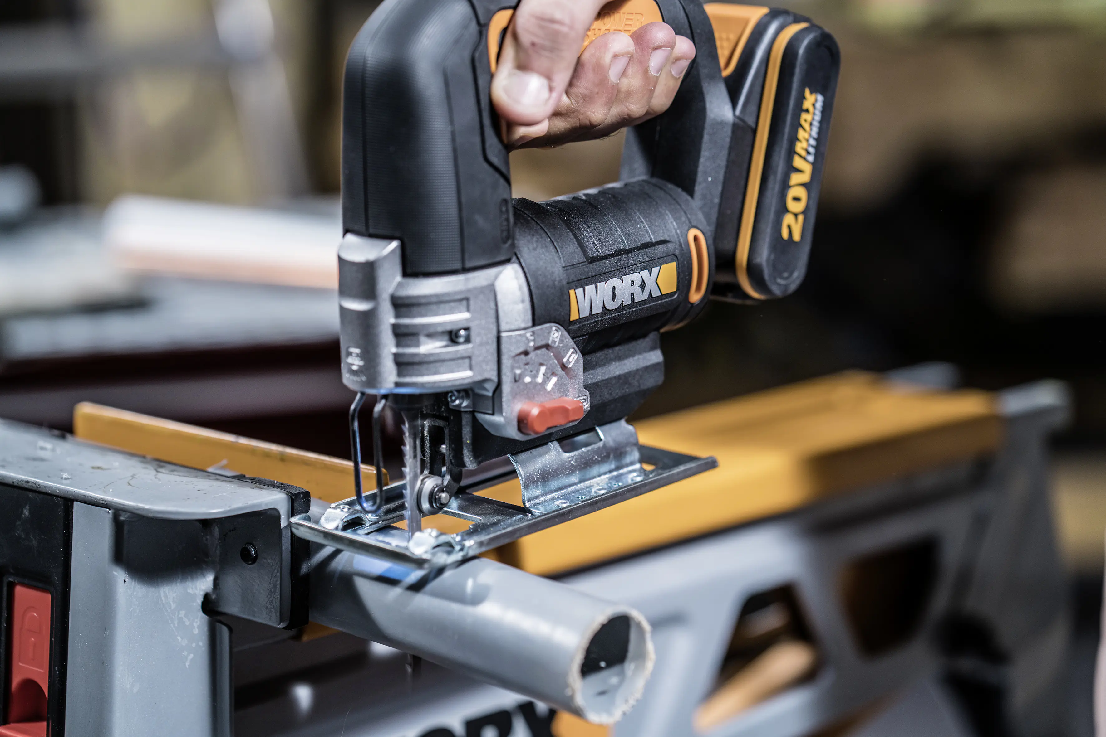 Worx Akku-Pendelhub-Stichsäge WX543.9 20 V, ohne Akku und Ladegerät