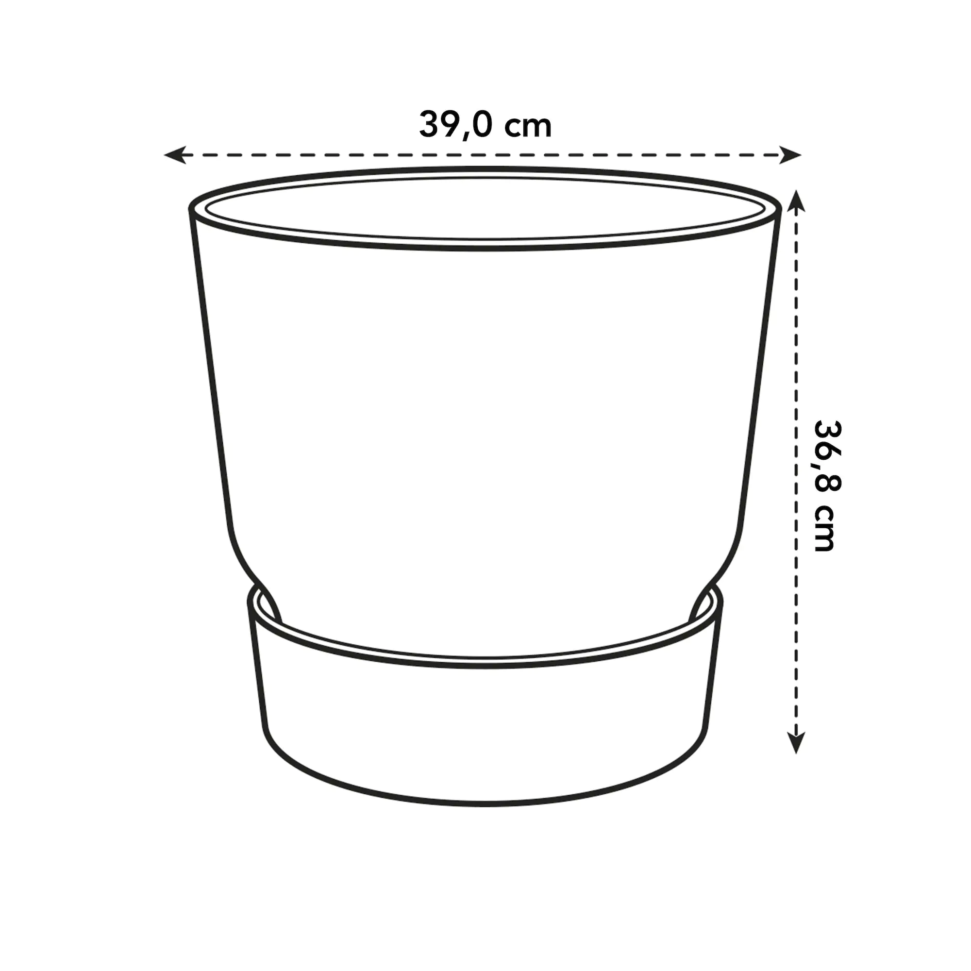 Elho Pflanztopf Greenville beton Ø 40 cm
