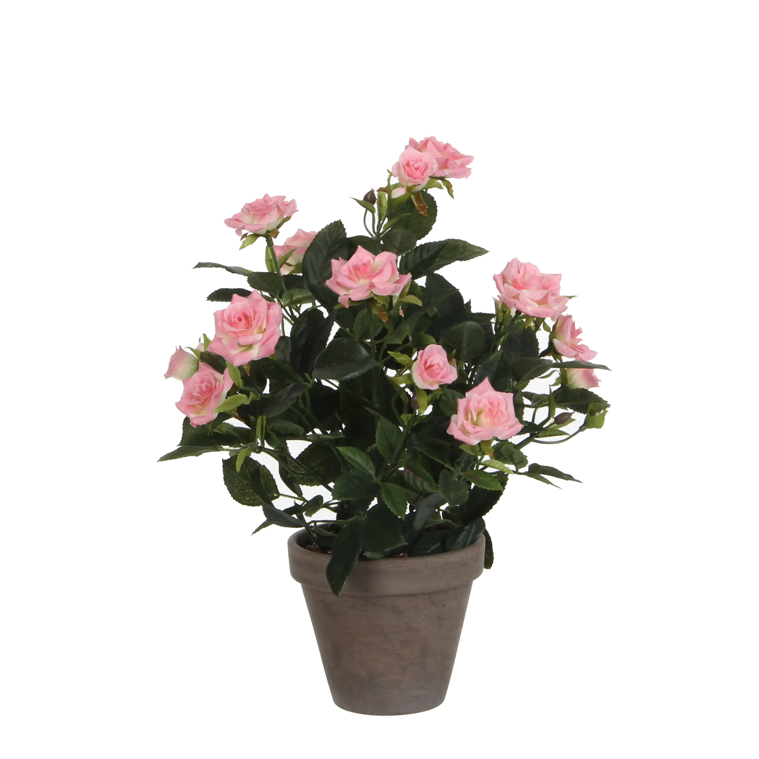 Mica künstlicher Rosenstrauch rosa im Blumentopf 33 x 25 cm