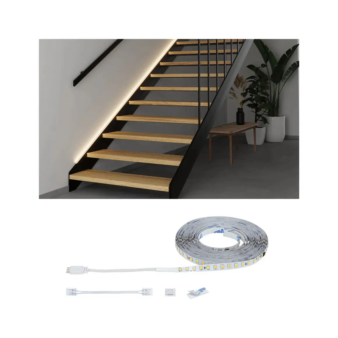 Paulmann LED-Streifen MaxLED Stair Side 5 m 5 W warmweiß weiß dimmbar