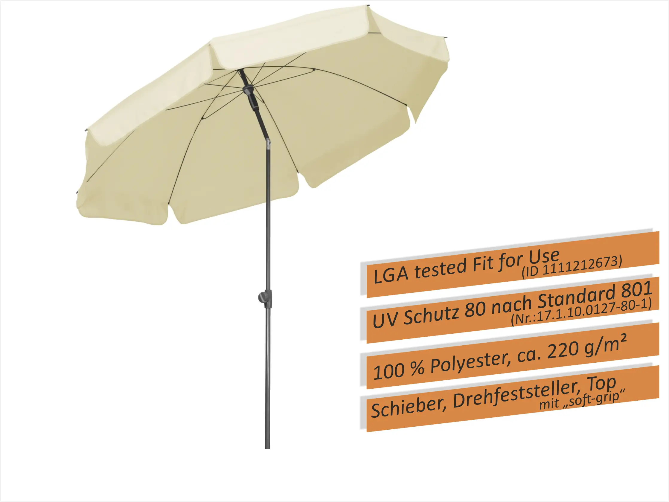 Schneider Sonnenschirm Aquila natur Ø 200 cm