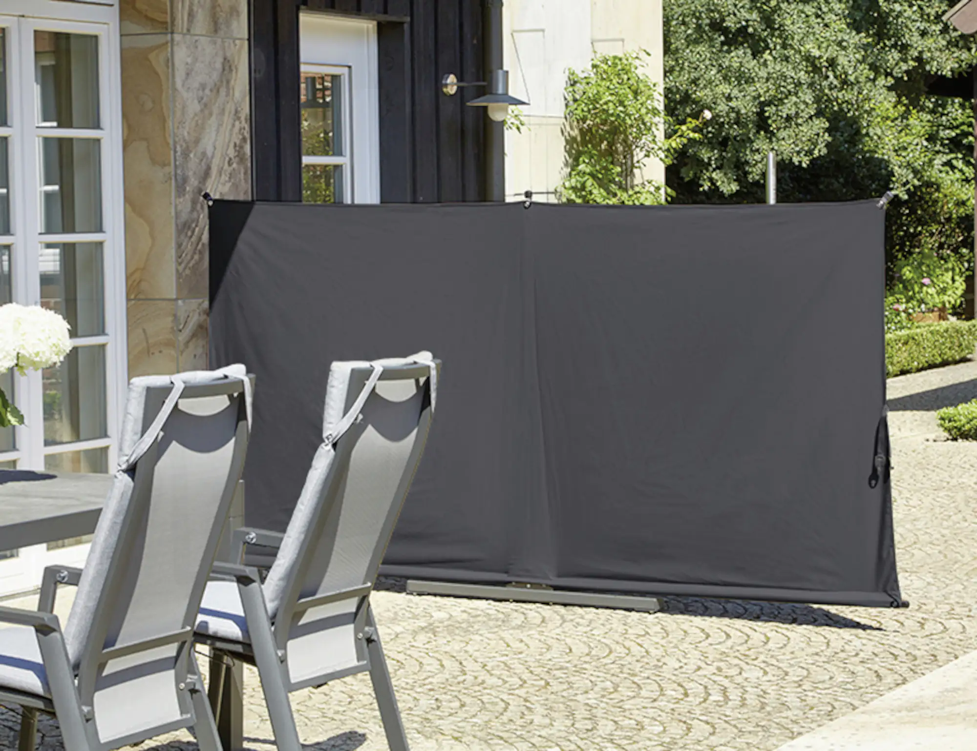 Siena Garden Sichtschutz Ben 150x280 cm grau Gestell aus Stahl,Polyester
