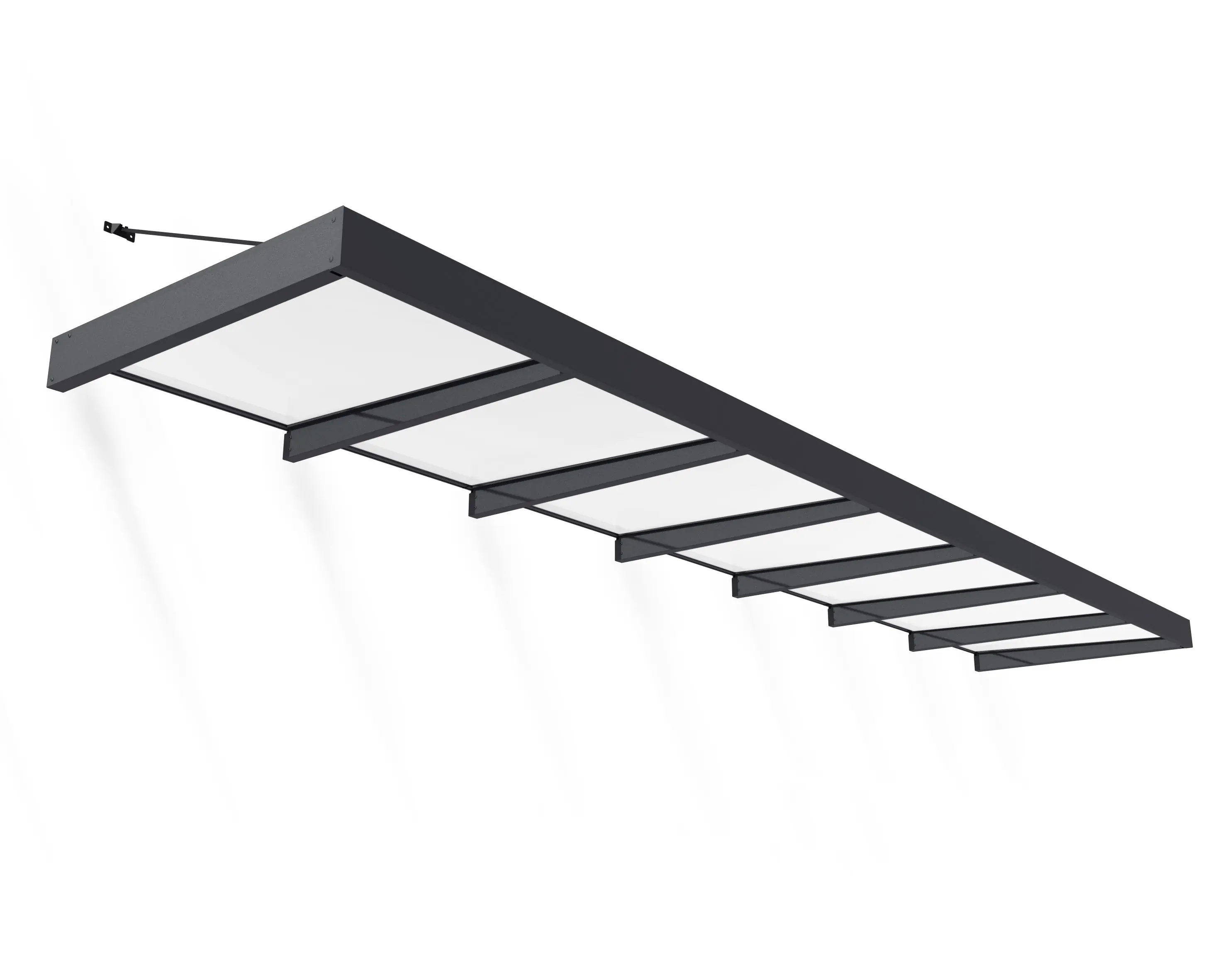 Canopia Vordach Sophia XL 7000  Grau Alu 660 x 140 cm