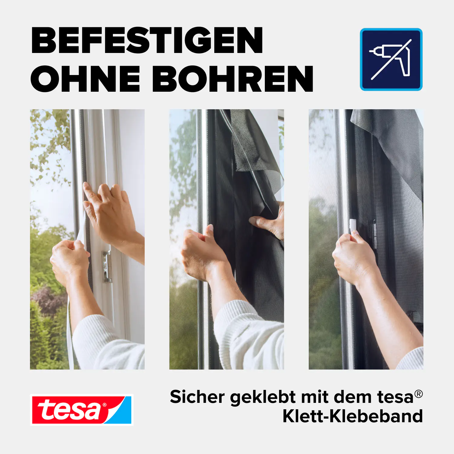 tesa Pollenschutzgitter 120 x 240 cm anthrazit