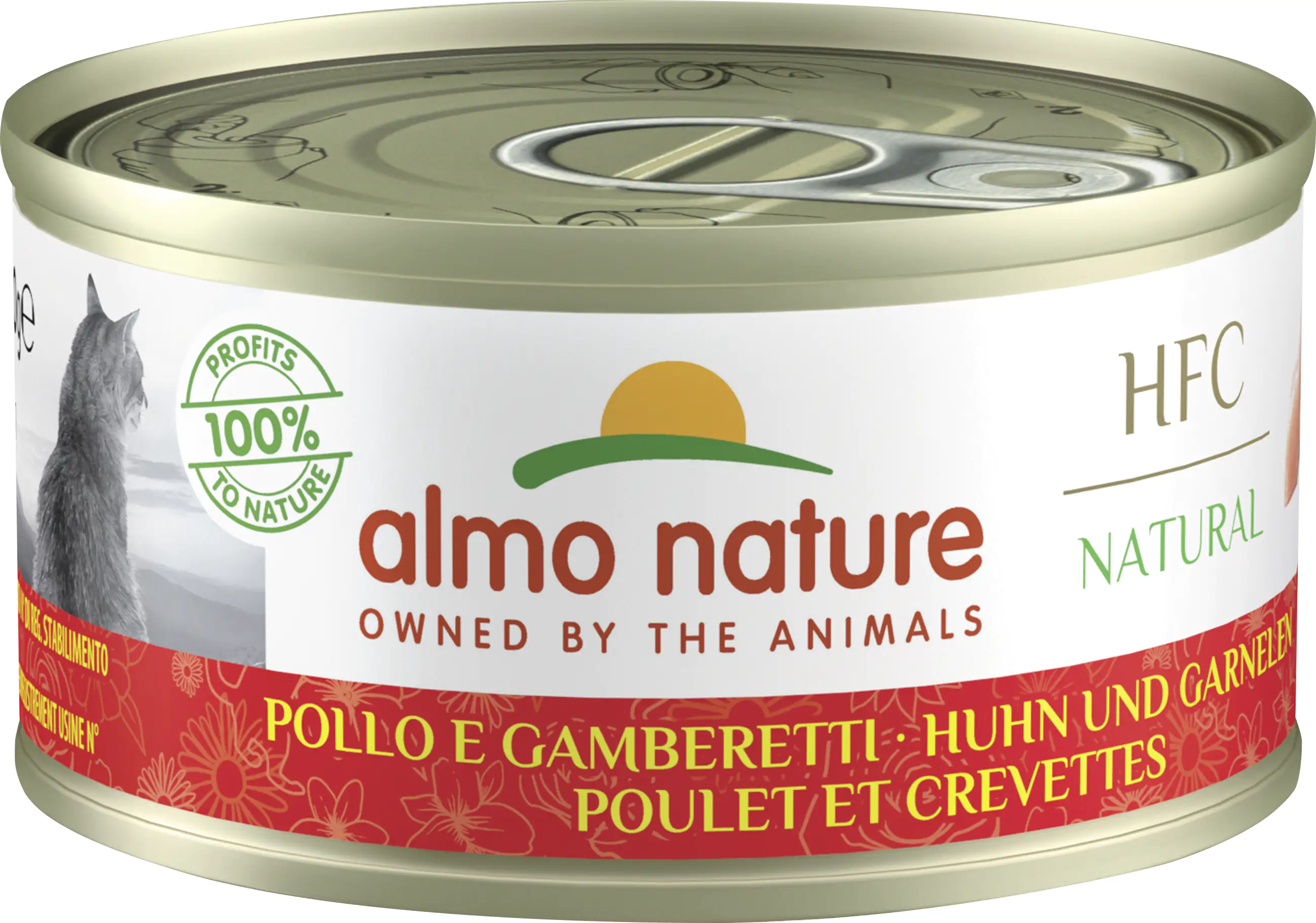 Almo Nature HFC Natural Katzennassfutter glutenfrei 70 g Huhn & Garnele